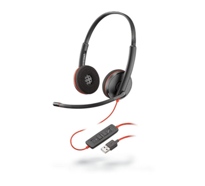 PLANTRONICS Blackwire C3220 Black casque USB-A - 2 écouteurs