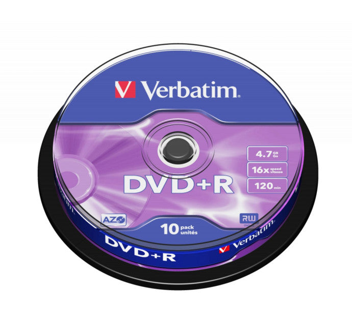 Spindle de 10 DVD+R 4,7GB 16x Verbatim