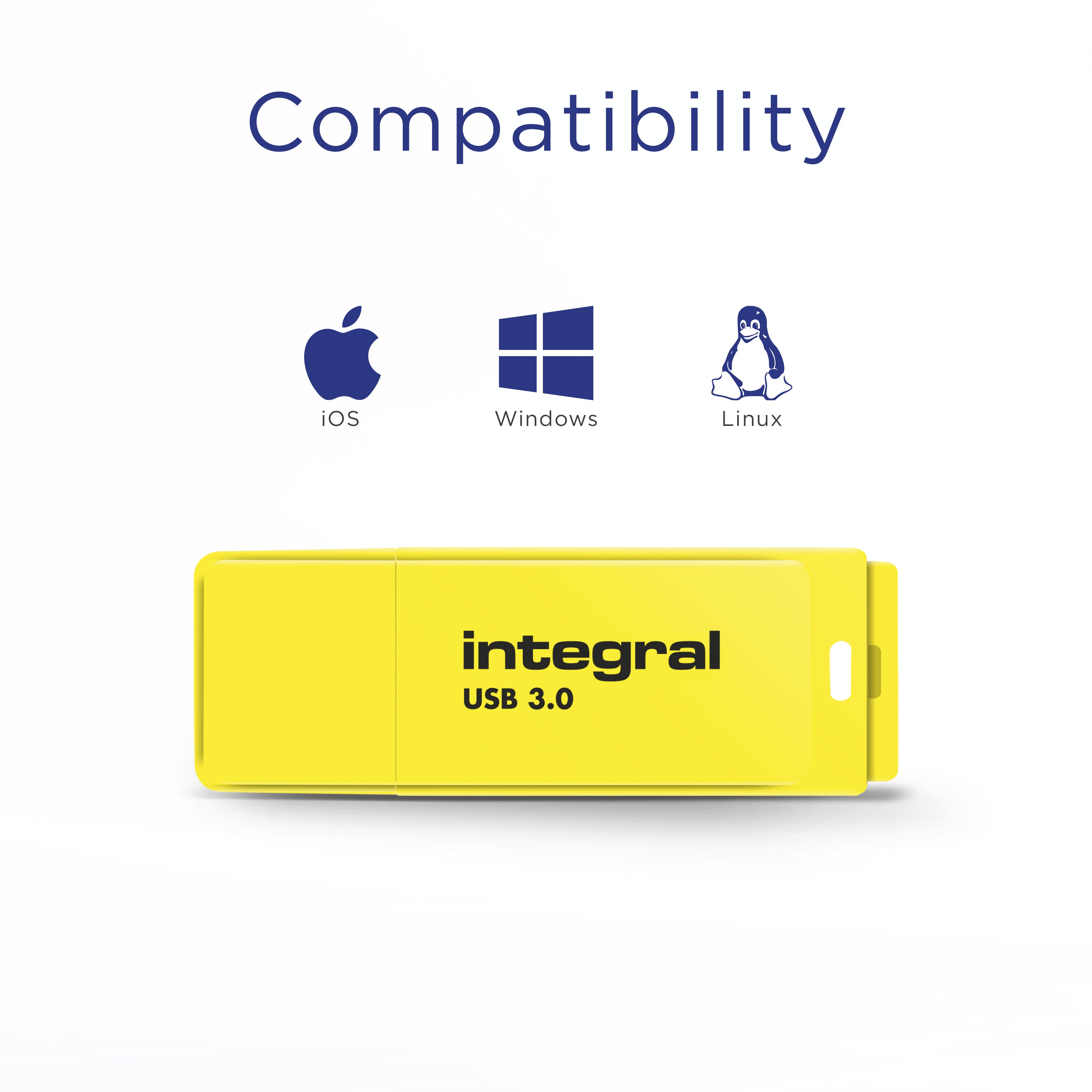 CLE USB 3.0 NEON JAUNE 32GB 10MB/s en e