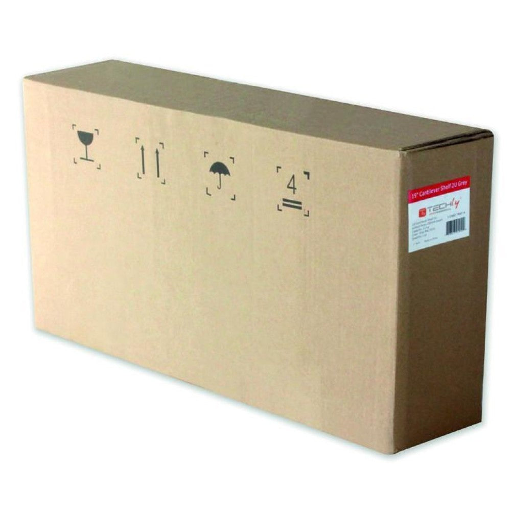 "Techly I-CASE TRAY-5-BK Étagere 2U 400mm rack 19"" coulissante noire"