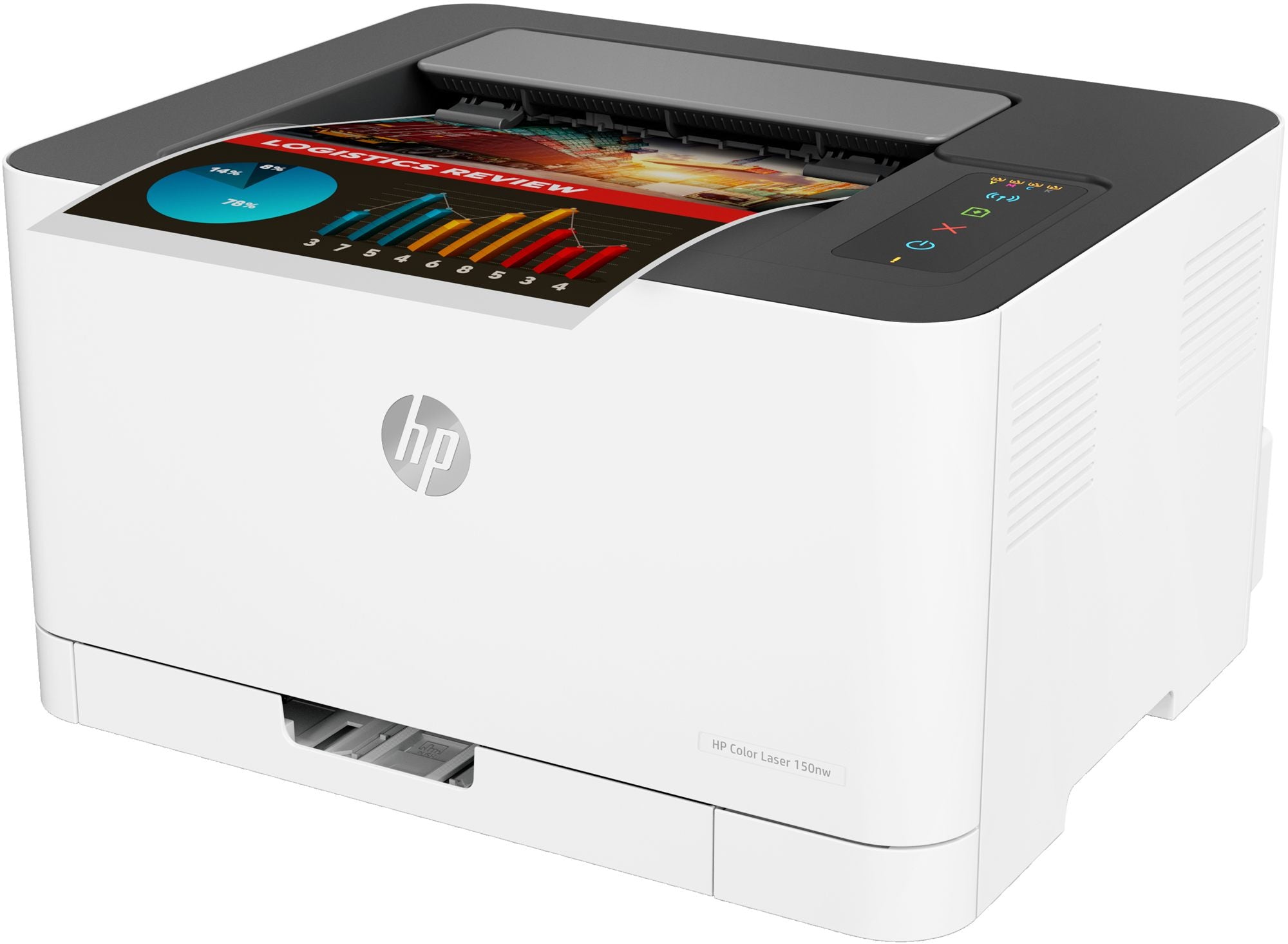 HP Color Laser 150nw Printer colour laser A4 600x600dpi 4ppm colour 18ppm capacity 150 sheets USB 2.0 LAN Wi-Fi