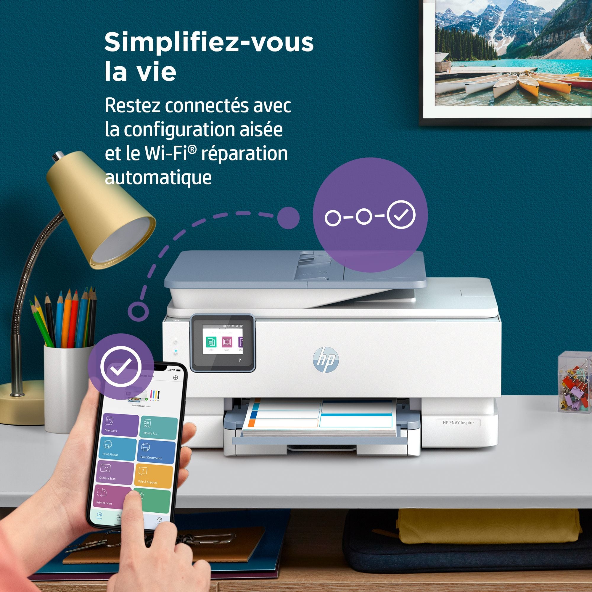 HP ENVY Inspire 7921e All-in-One MFP colour inkjet 216x297mm A4 13ppm Copy 15ppm Print 125sheets USB Wi-Fi Bluetooth surf blue