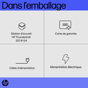HP Thunderbolt 120W G4 Dock Avec fil Thunderbolt 4 Noir