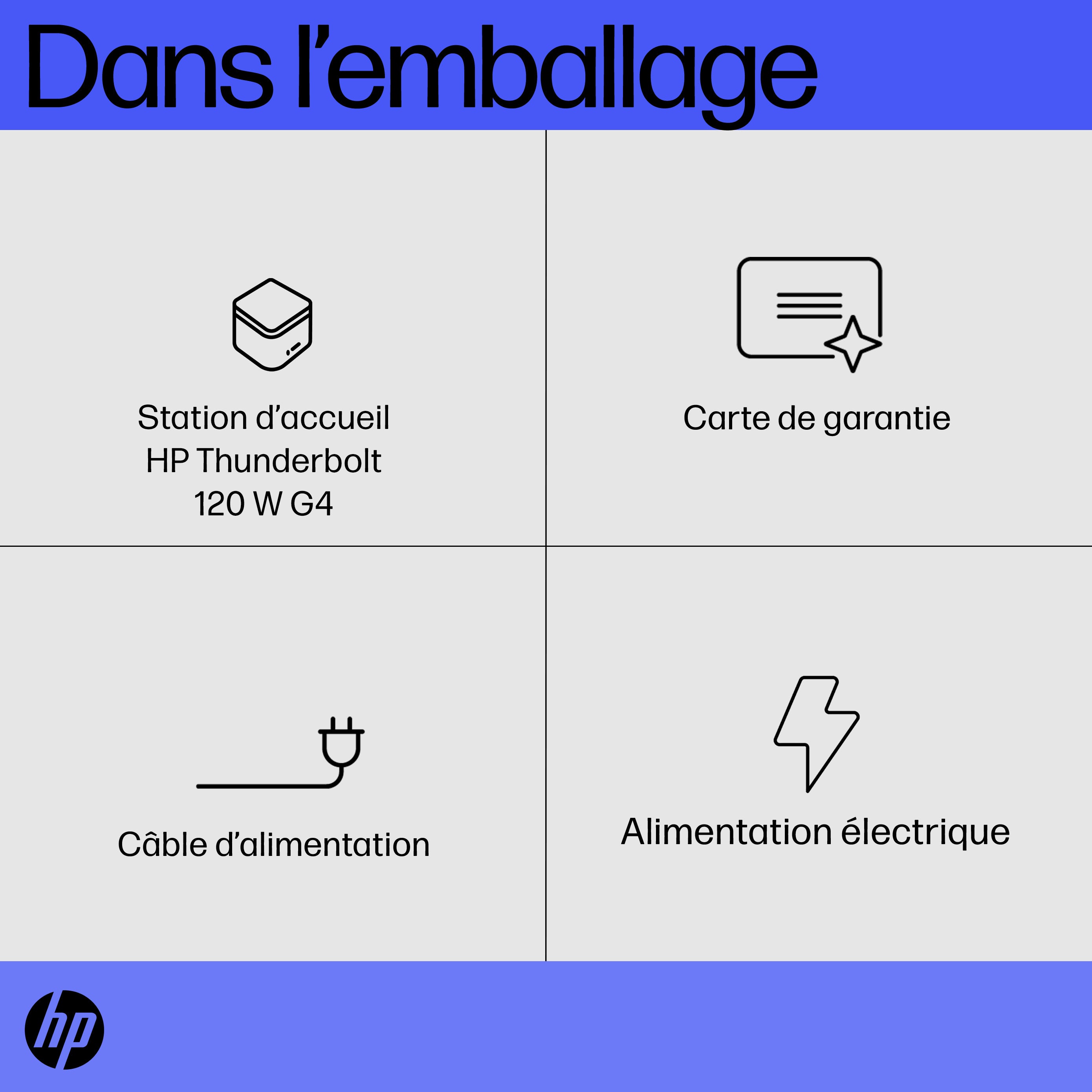 HP Thunderbolt 120W G4 Dock Avec fil Thunderbolt 4 Noir