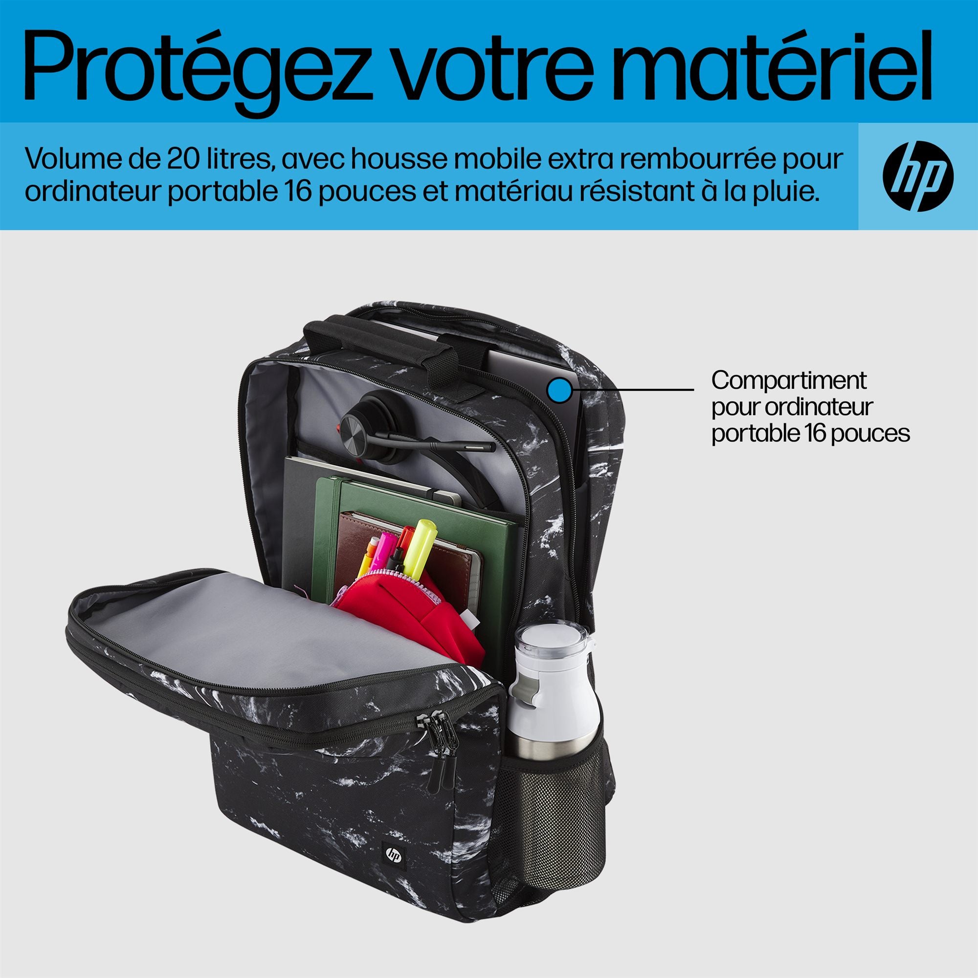 HP Campus XL Marble Stone Backpack