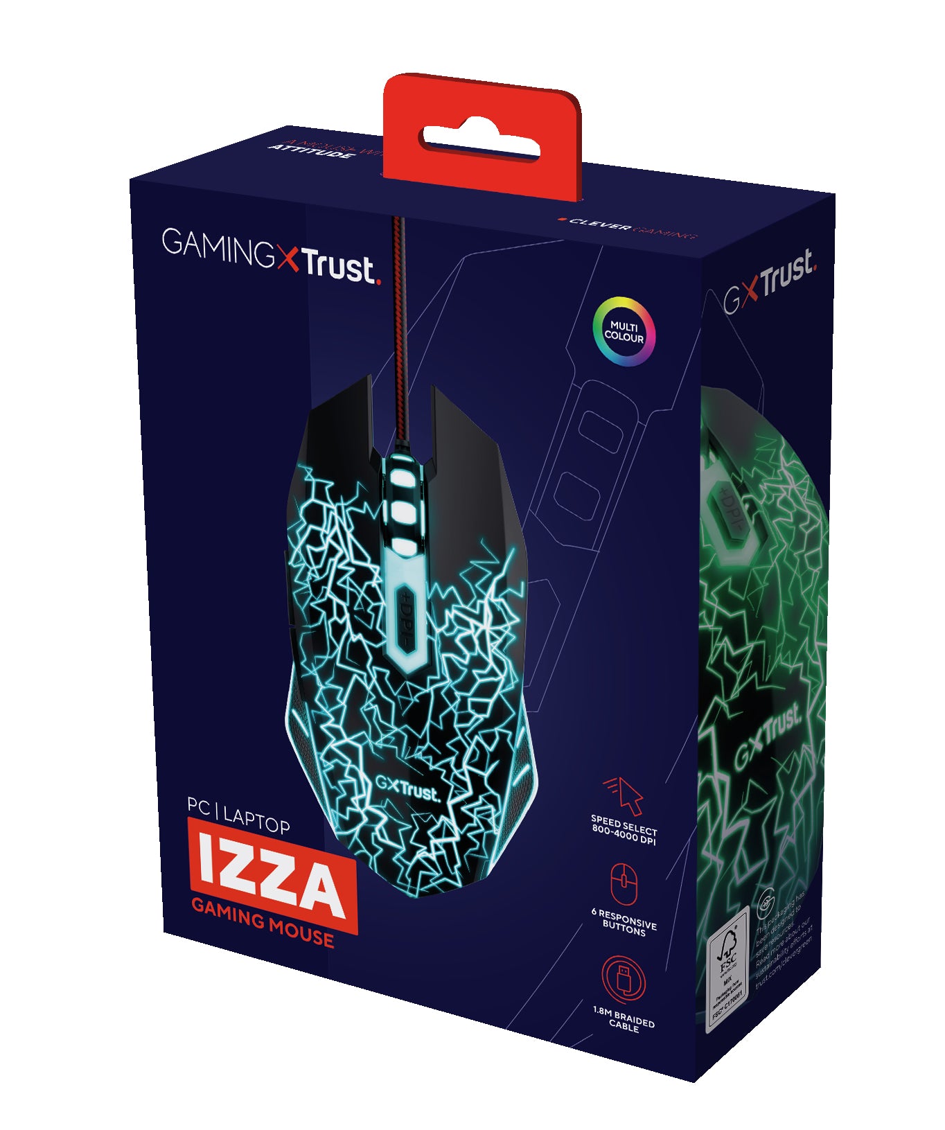 TRUST Souris gaming filaire IZZA rétroéclairée - Noire