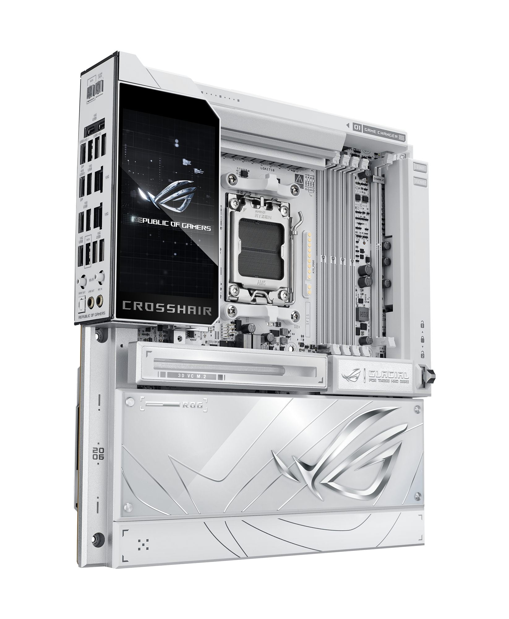ASUS ROG CROSSHAIR X870E GLACIAL AM5 DDR5 ATX motherboard 2xPCIe 5.0 7xM.2