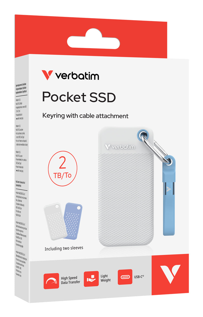 Pocket SSD USB 3.2 Gen 2 2TB White/Light