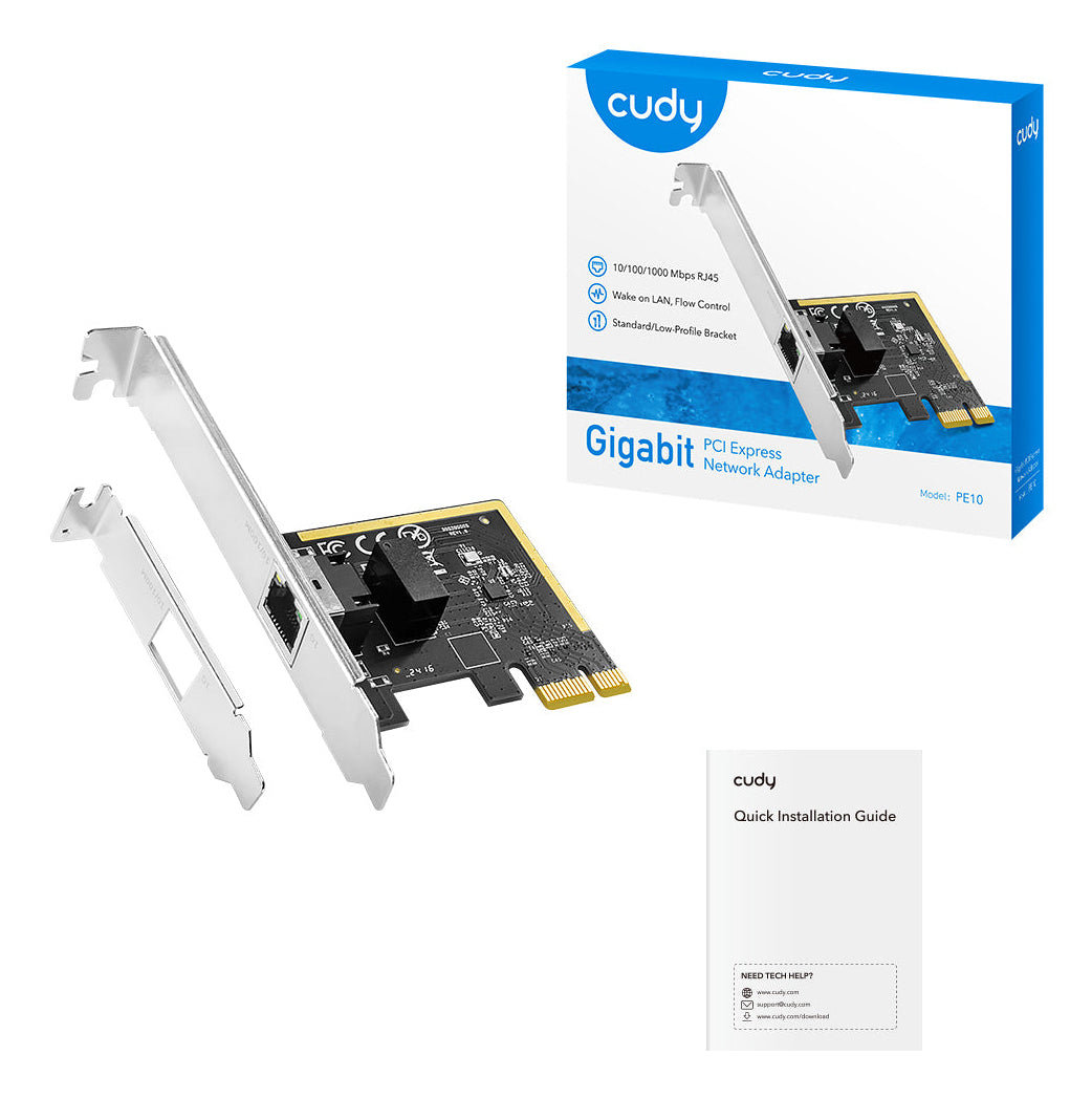 Cudy PE10 carte réseau Interne Ethernet 1000 Mbit/s