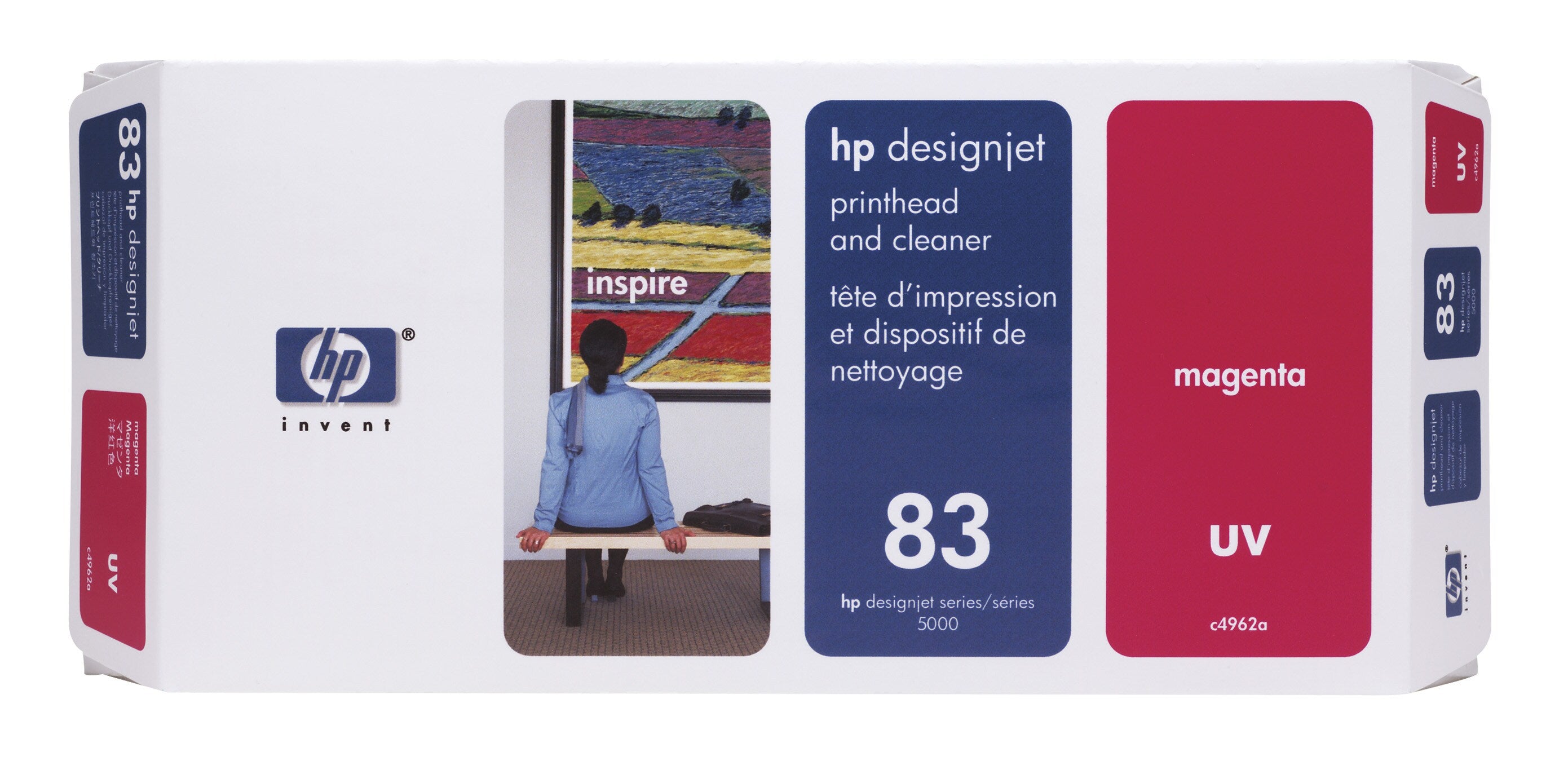 HP DesignJet 83 tete d'impression magenta et dispositif de nettoyage DesignJet 83 tete d'impression cyan et dispositif de nettoyage UV