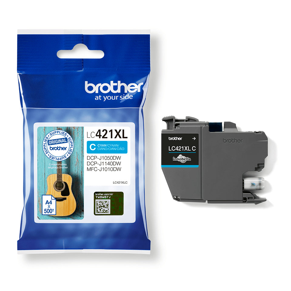 BROTHER 500-page high capacity Cyan ink cartridge for DCP-J1050DW MFC-J1010DW and DCP-J1140DW