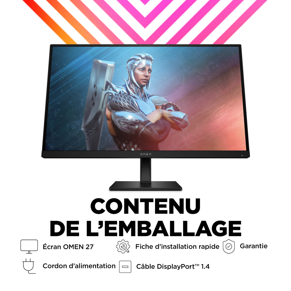 "OMEN by HP 27 inch FHD 165Hz Gaming Monitor - OMEN 27 écran plat de PC 68,6 cm (27"") 1920 x 1080 pixels Full HD LCD Noir"