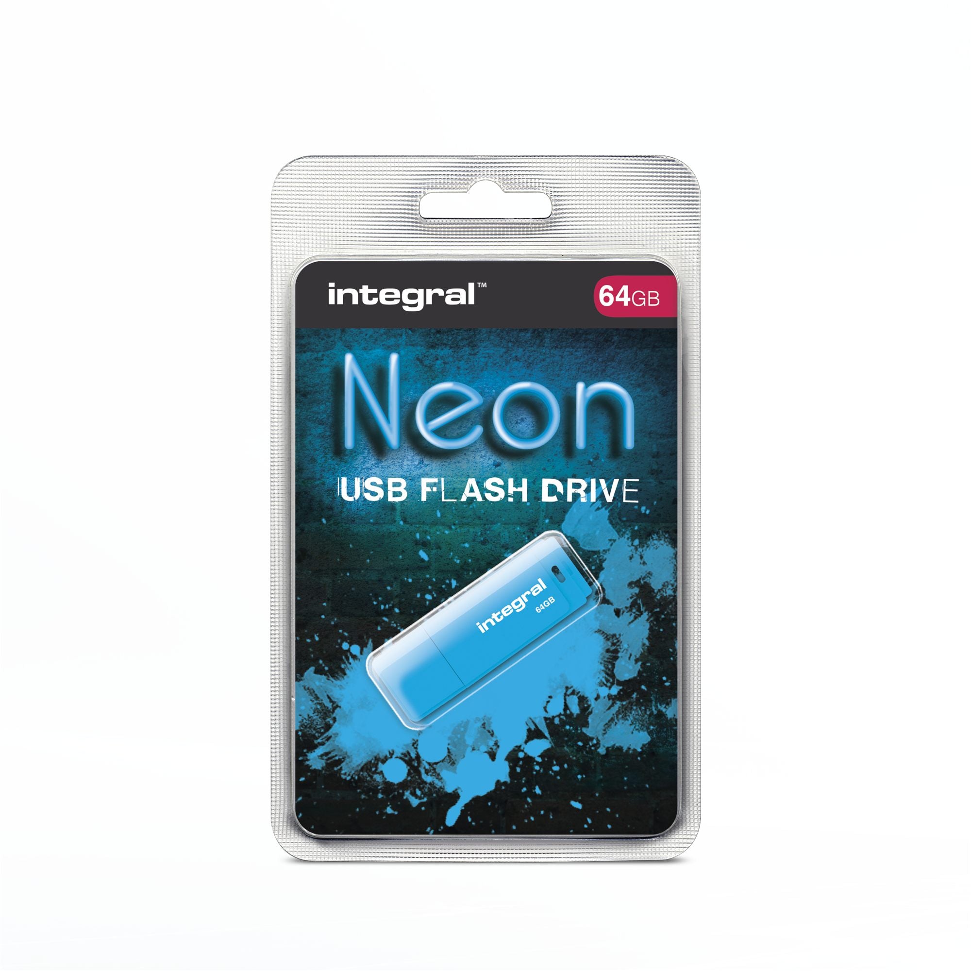 USB Flash Drive NEON BLUE 64GB