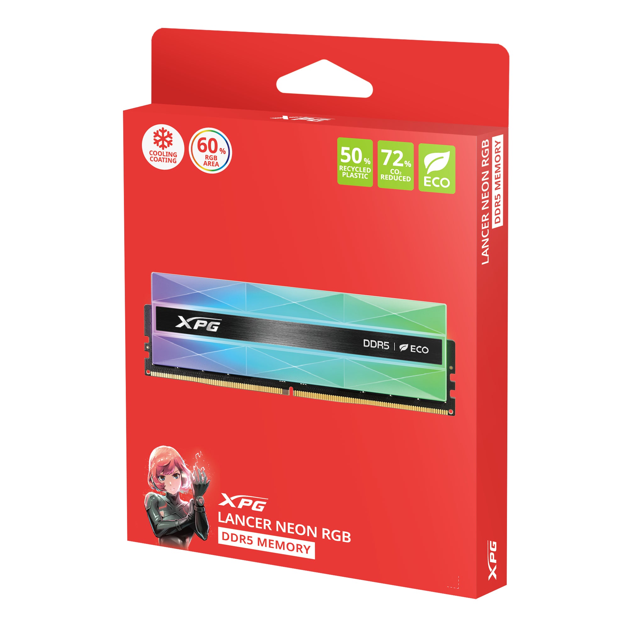 Module de mémoire XPG LANCER RGB 32 Go 2 x 16 Go DDR5 ECC