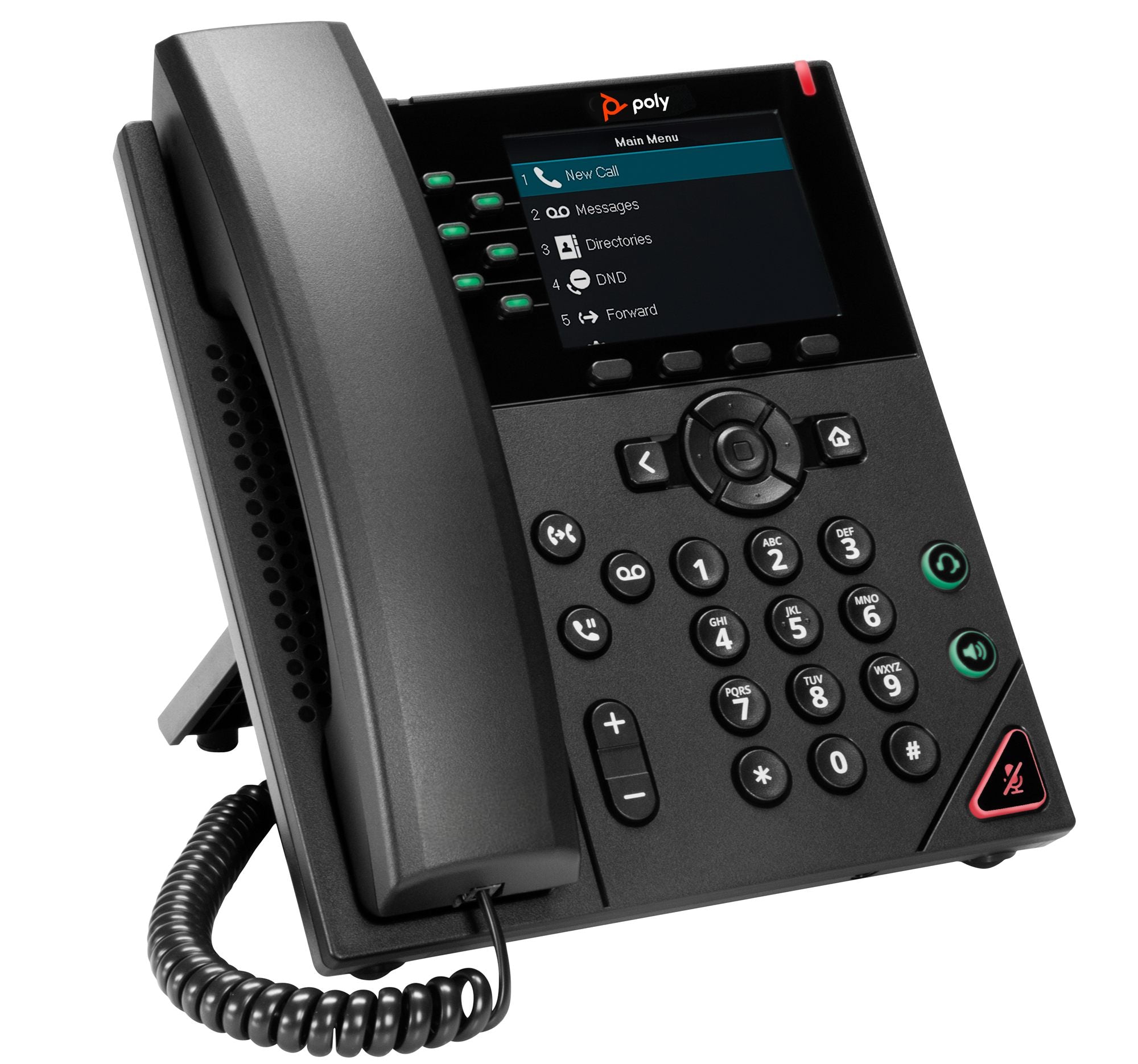 POLY VVX 350 téléphone de bureau IP PoE - 6 lignes SIP