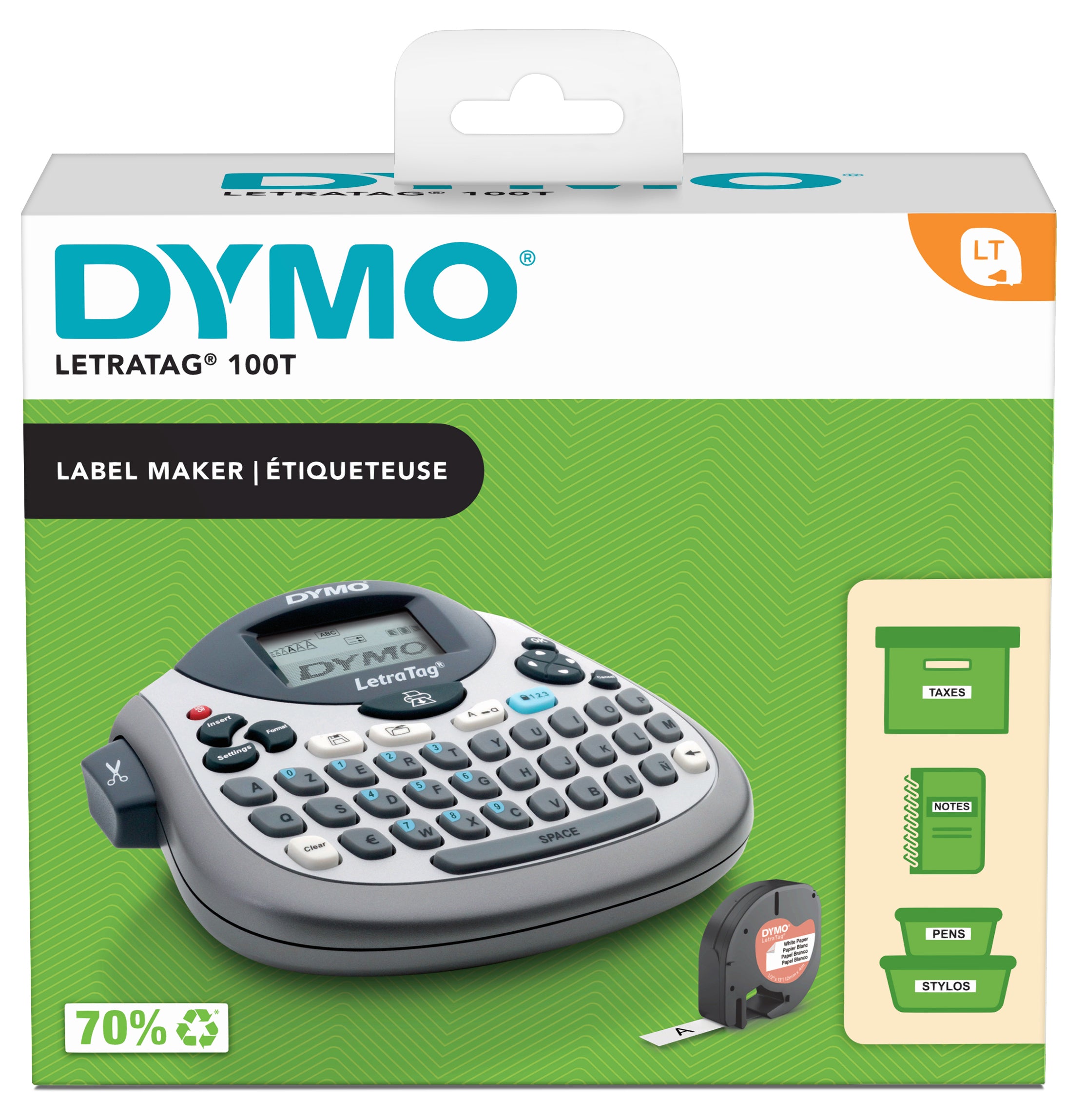 DYMO Etiqueteuse Letratag LT-100T portable