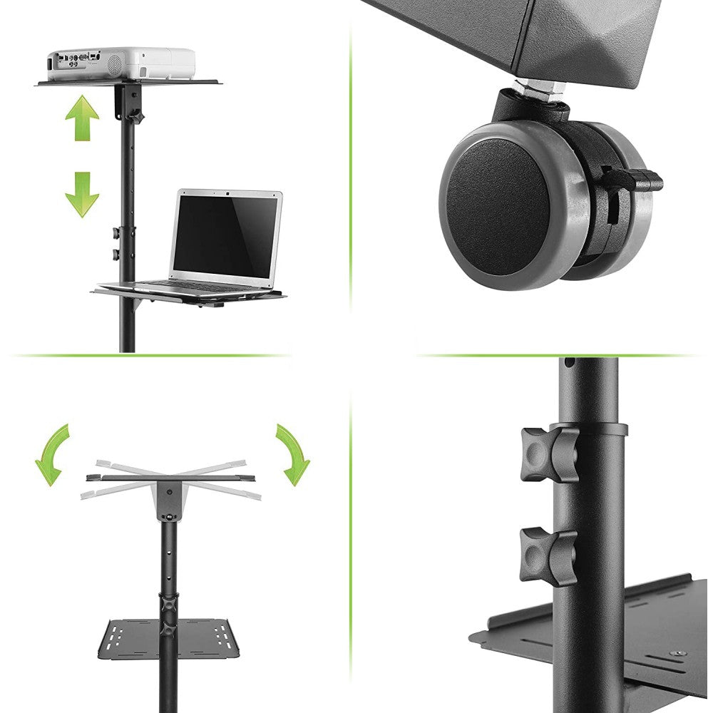 Techly ICA-TB TPM-10 Table de projecteur en métal