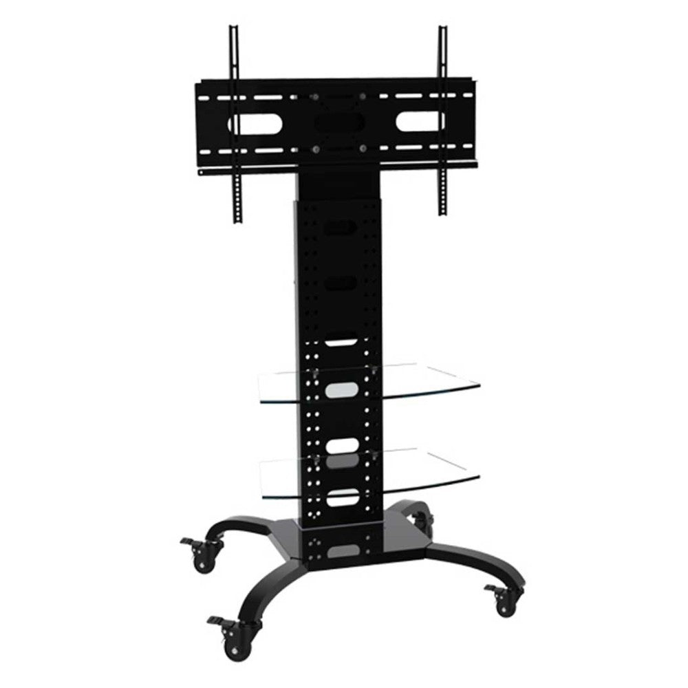 "Techly ICA-TR8 Support TV mobile 32-70"" jusqu'a 40kg réglable 2 étageres"
