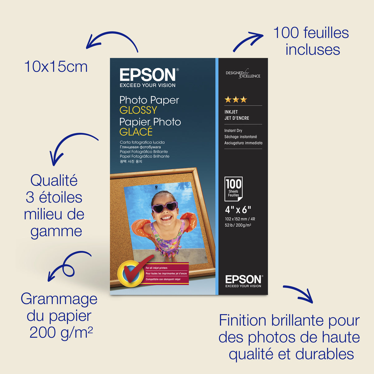 Paper/Photo Glossy 10x15cm 100sh