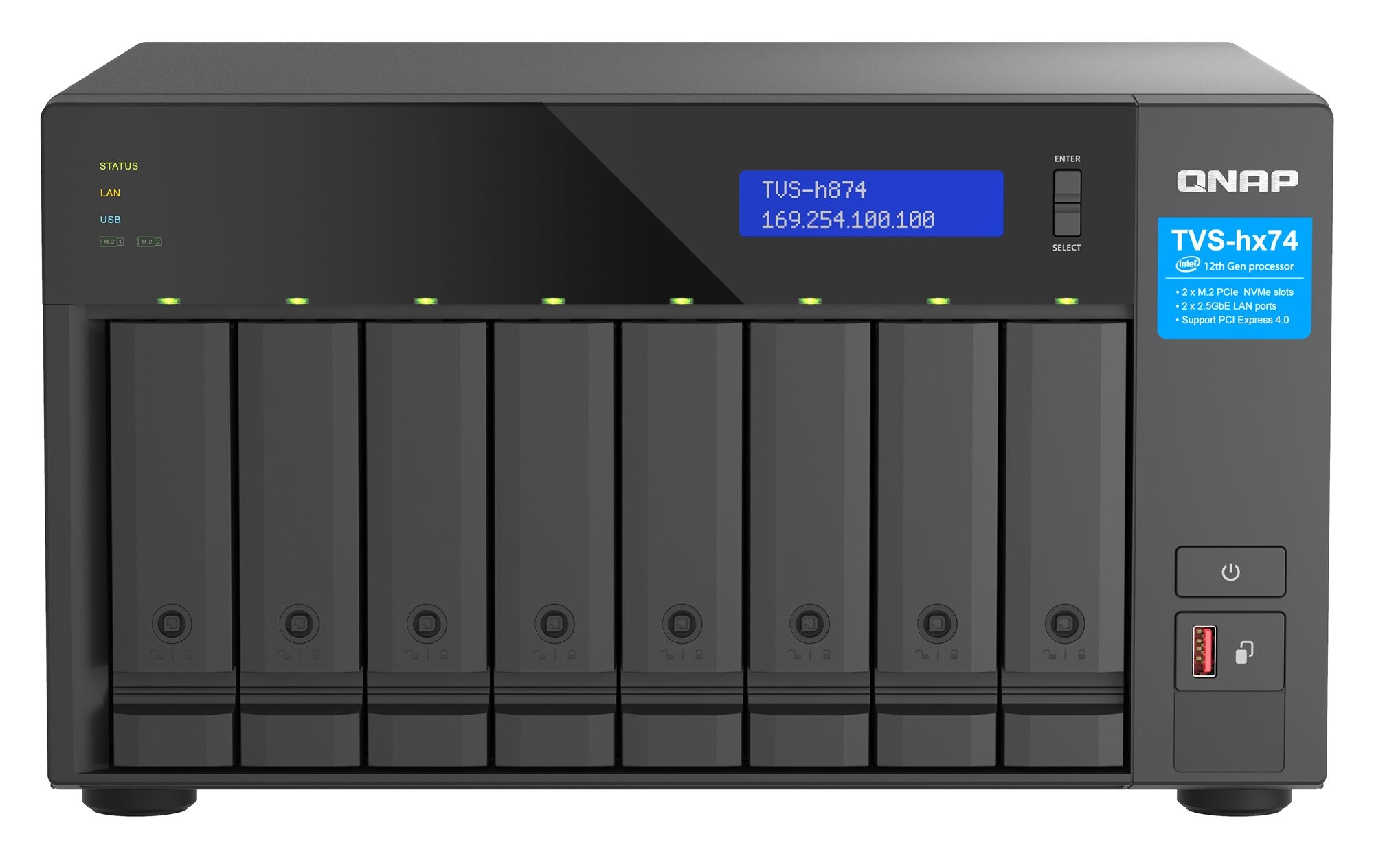 8-bay QuTS hero NAS i7 12-core