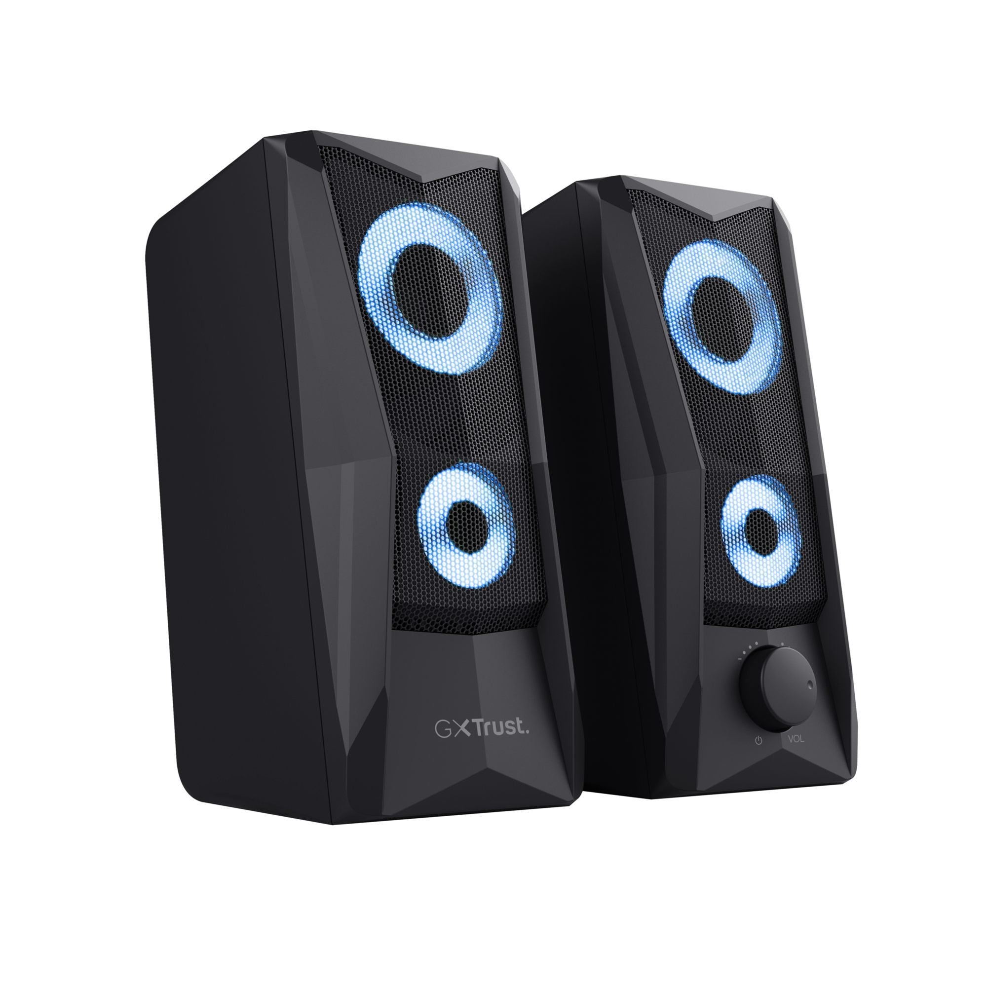 TRUST Enceintes JAVV 2.0 RGB noire