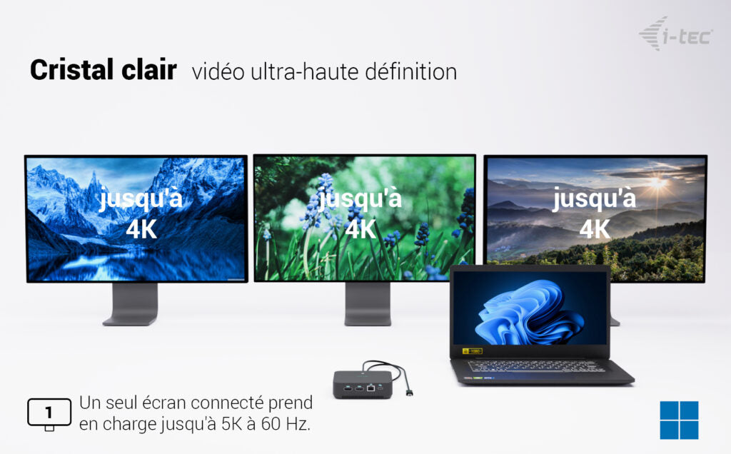 I-TEC USB-C DS 2 x HDMI 1x DP 1x GLAN 1x USB-C 3.2 3x USB-A 3.2 2x USB 2.0 1x 3.5mm Audio/Mic 1x 100W USB-C Power Delivery