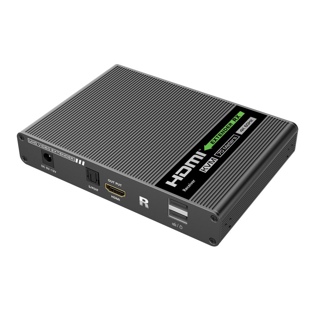 Techly IDATA HDMI-KVM67 Extendeur KVM HDMI/USB 4K60Hz jusqu'a 70m sur câble Cat6A