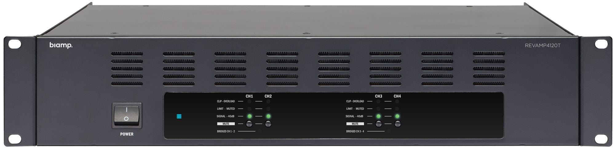 Biamp Professional 4 Channel Class-D Power Amplifier (4x 120W/100V)