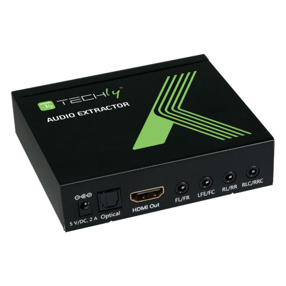 Techly IDATA HDMI-EA74K Extracteur audio SPDIF 5.1CH, analogique 3.5mm 7.1CH HDMI 4K30Hz