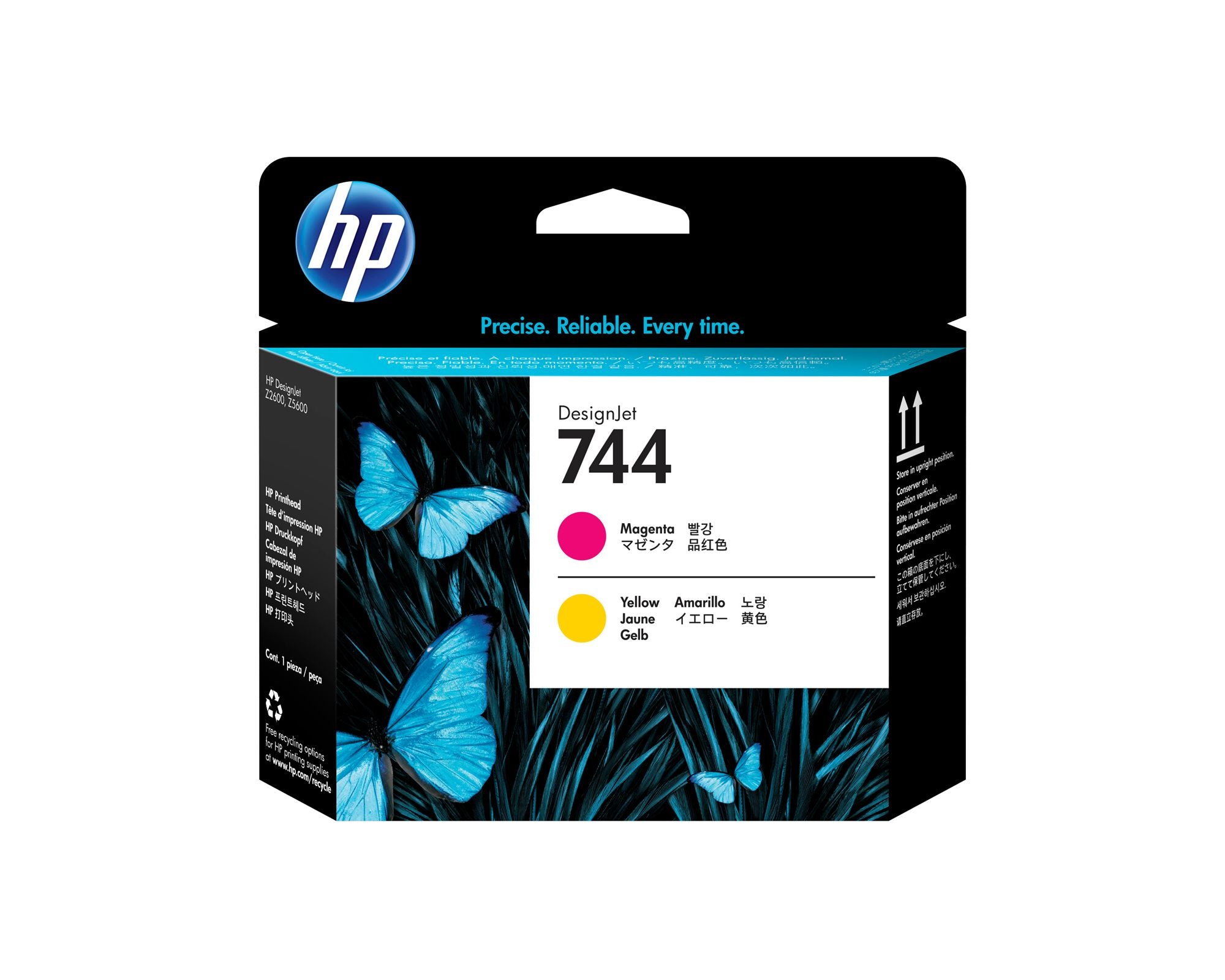 HP 744 original Printhead F9J87A Magenta & Yellow