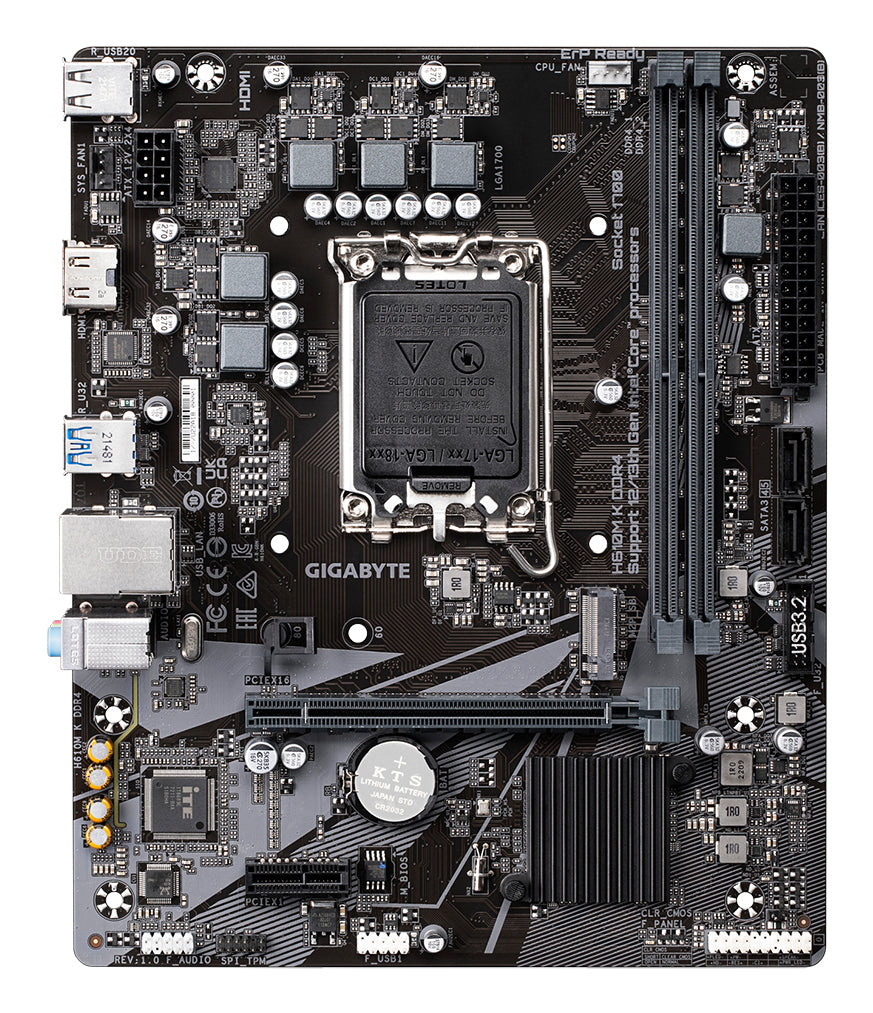 GIGABYTE H610M K DDR4 carte mere Intel H610 Express LGA 1700 micro ATX