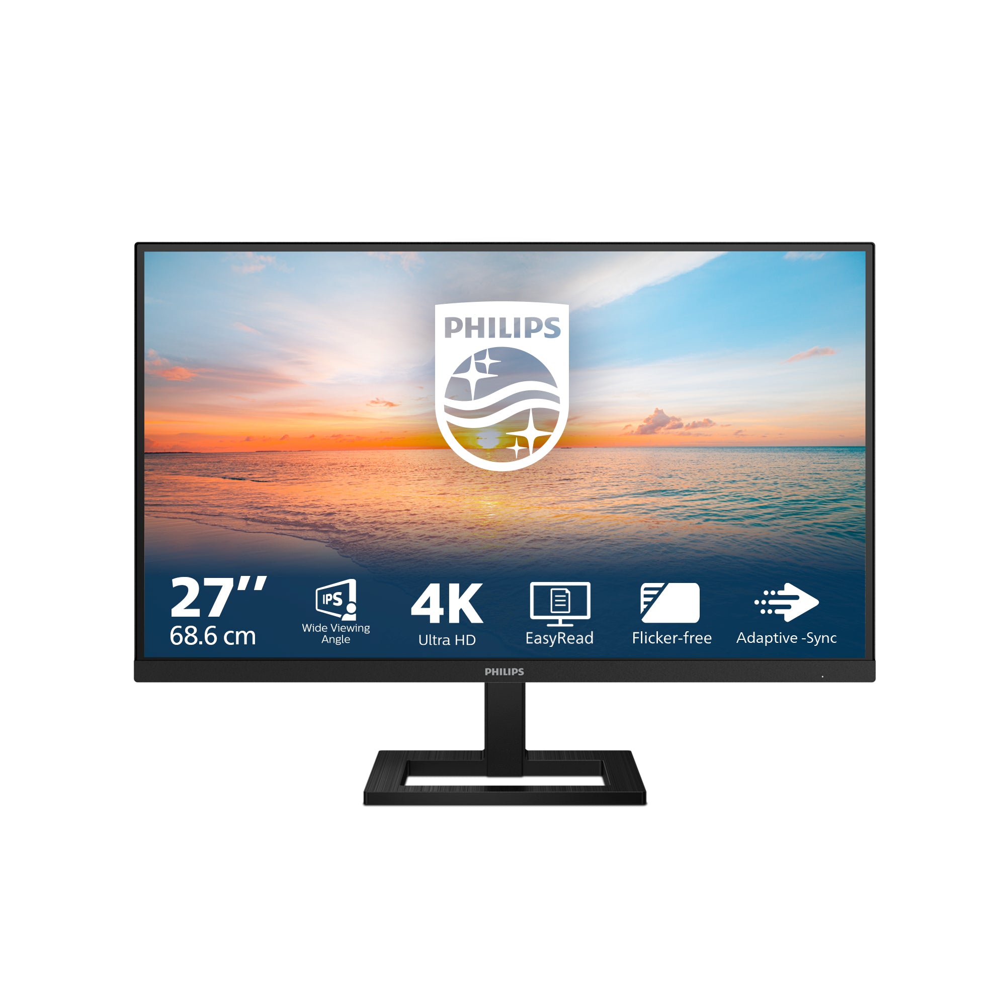 PHILIPS 27E1N1900AE/00 27p IPS 4K UHD 60Hz 350cd/m2 4ms 2xHDMI2.0 USB Type C PD65W USB HUB Speakers Height Adj.