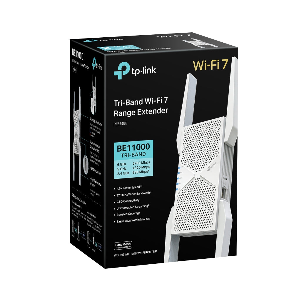 TP-LINK BE9300 TRI-BAND WI-FI 7 RANGE EXTENDER