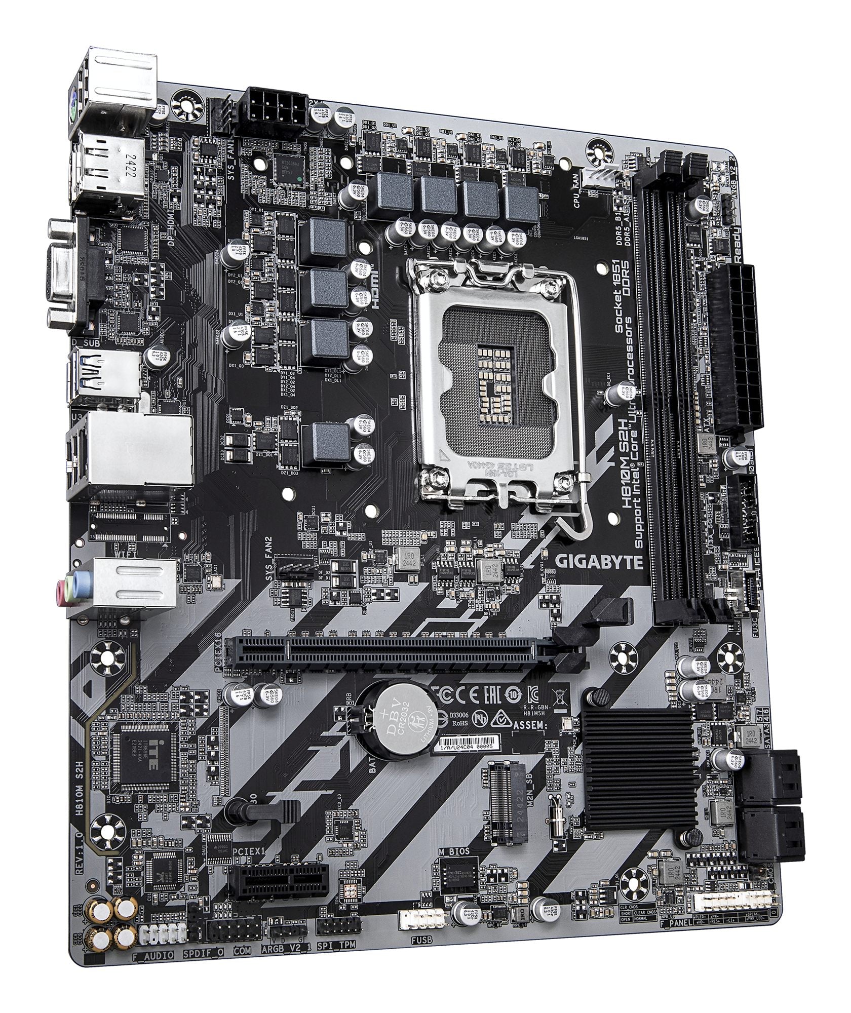 GIGABYTE H810M S2H carte mere Intel H810 LGA 1851 (Socket V1) micro ATX