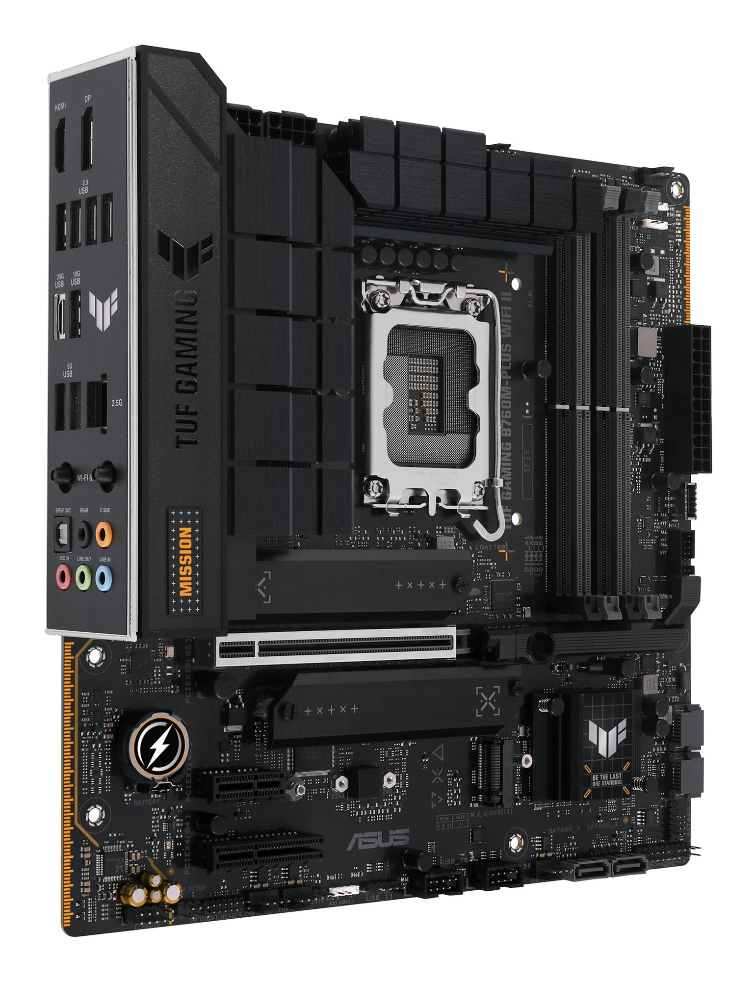 ASUS TUF GAMING B760M-PLUS WIFI II LGA 1700 4xDDR5 microATX 4xSATA MB 1xHDMI 1xDP 3xM.2