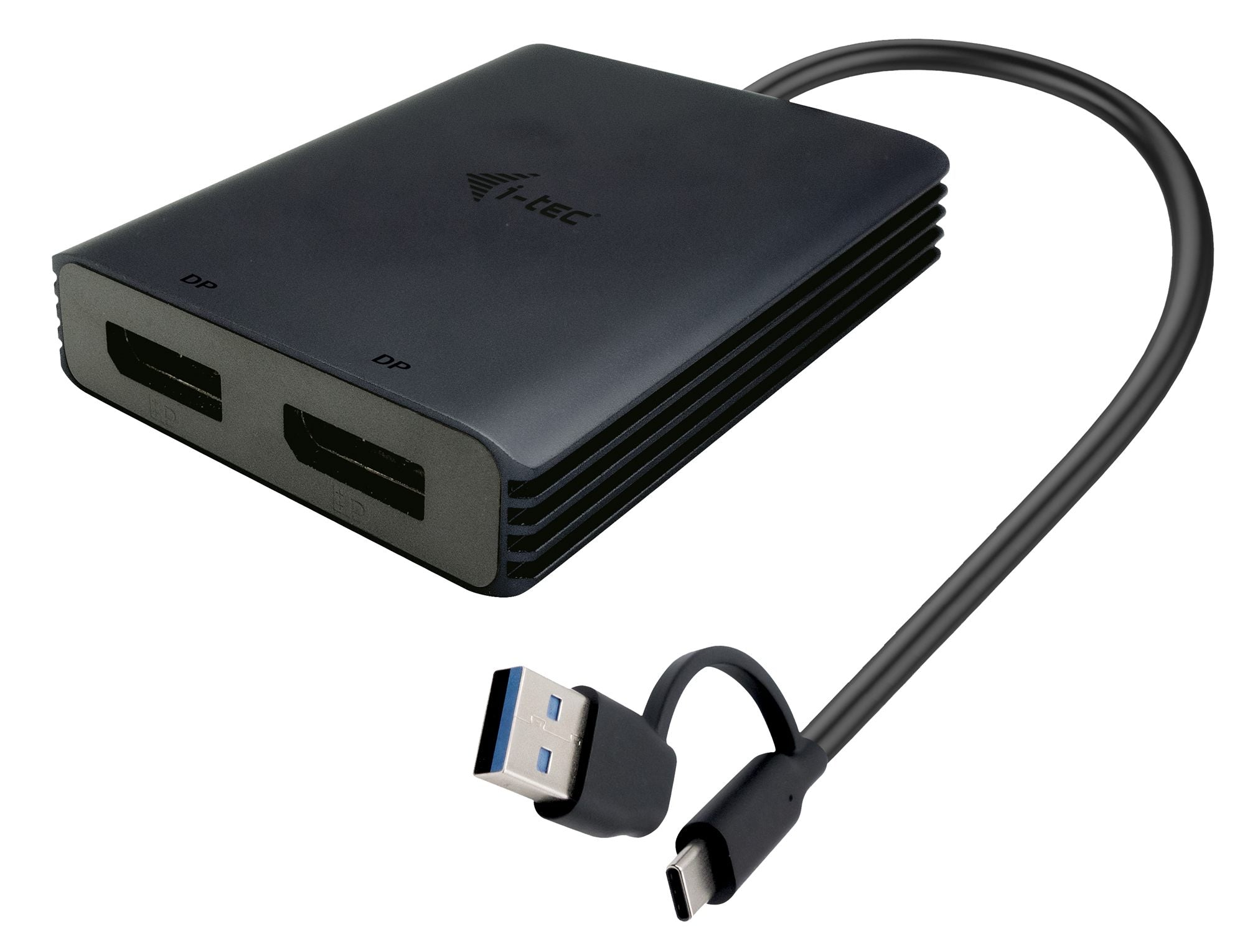 I-TEC USB-A/USB-C Dual 4K DP Video Adapter 2x 4K DP Display Adapter with DisplayLink Chip 6950
