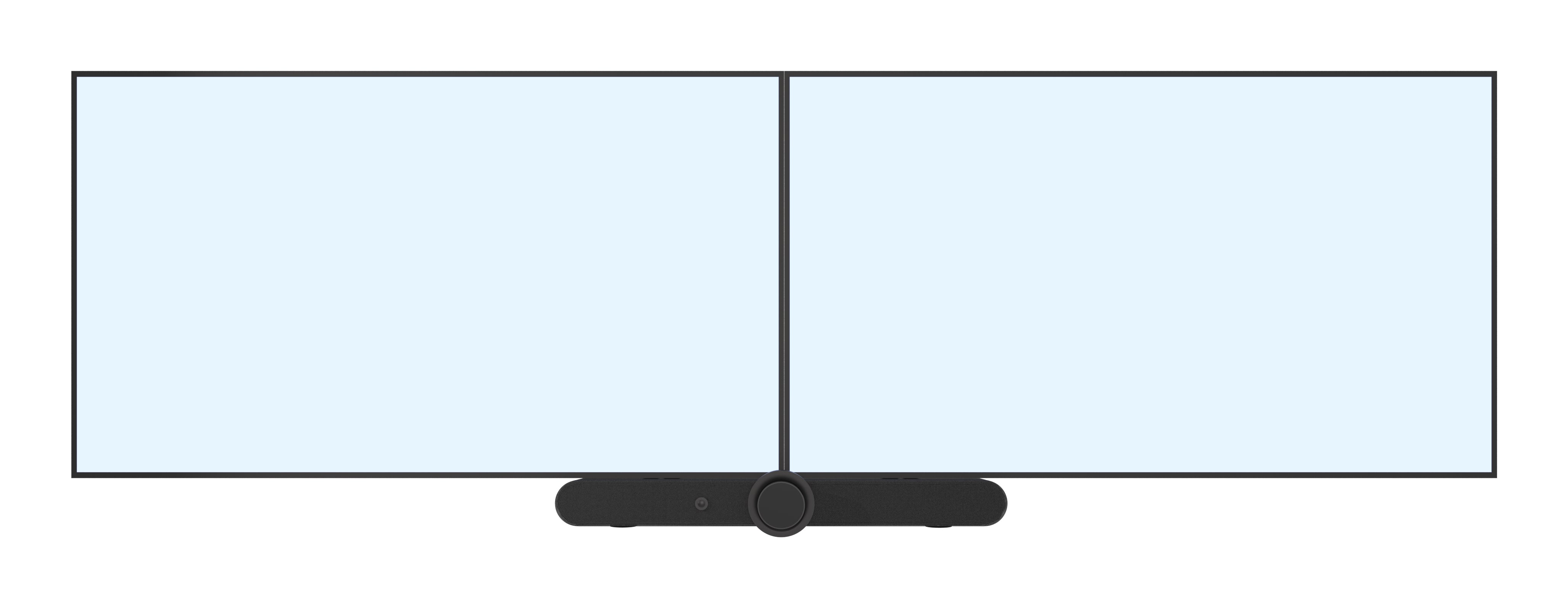 Peerless Universal UC/VC Soundbar Mount for 55in to 85in single displays and 55in to 75in dual displays