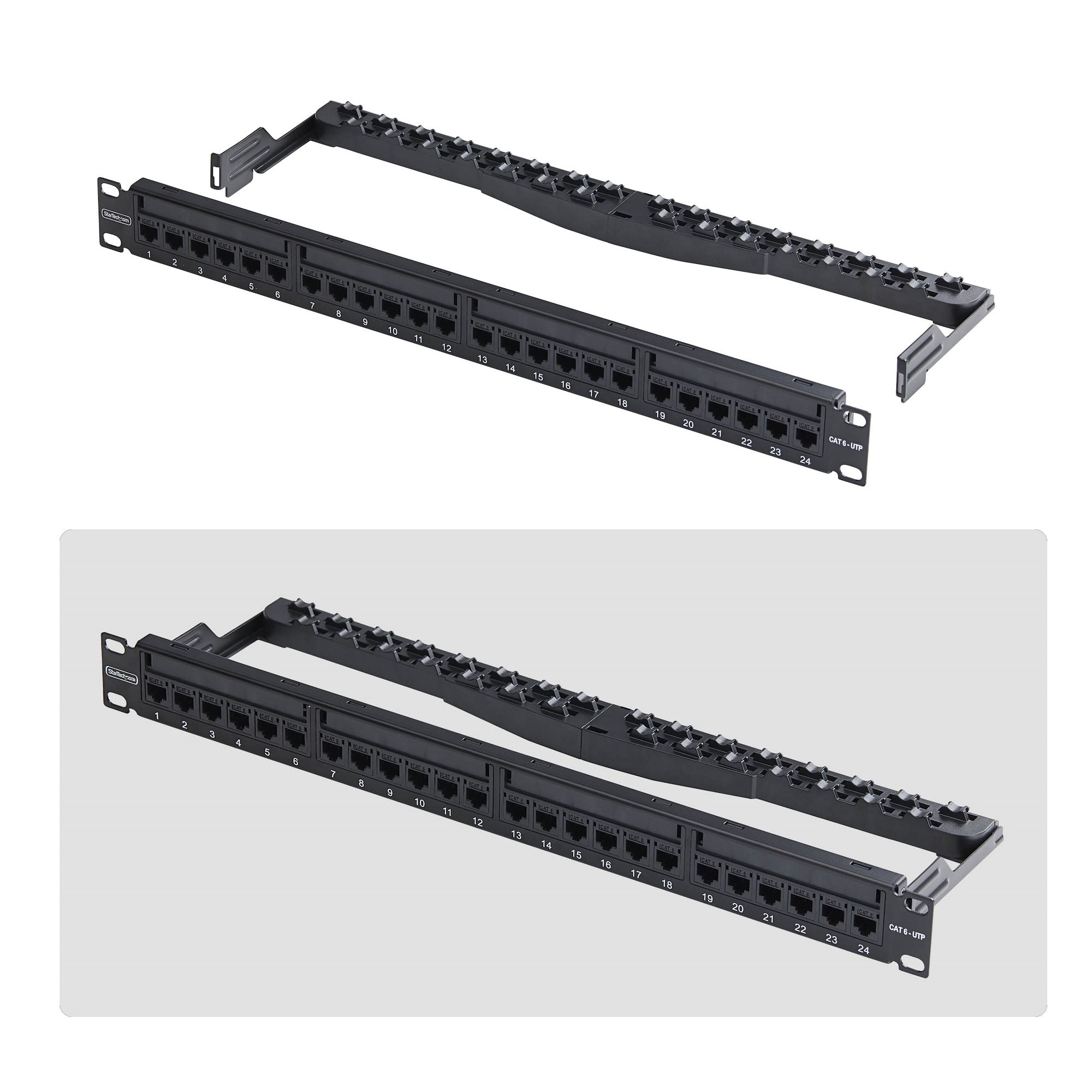 24 Port 1U Feed Through Patch Panel