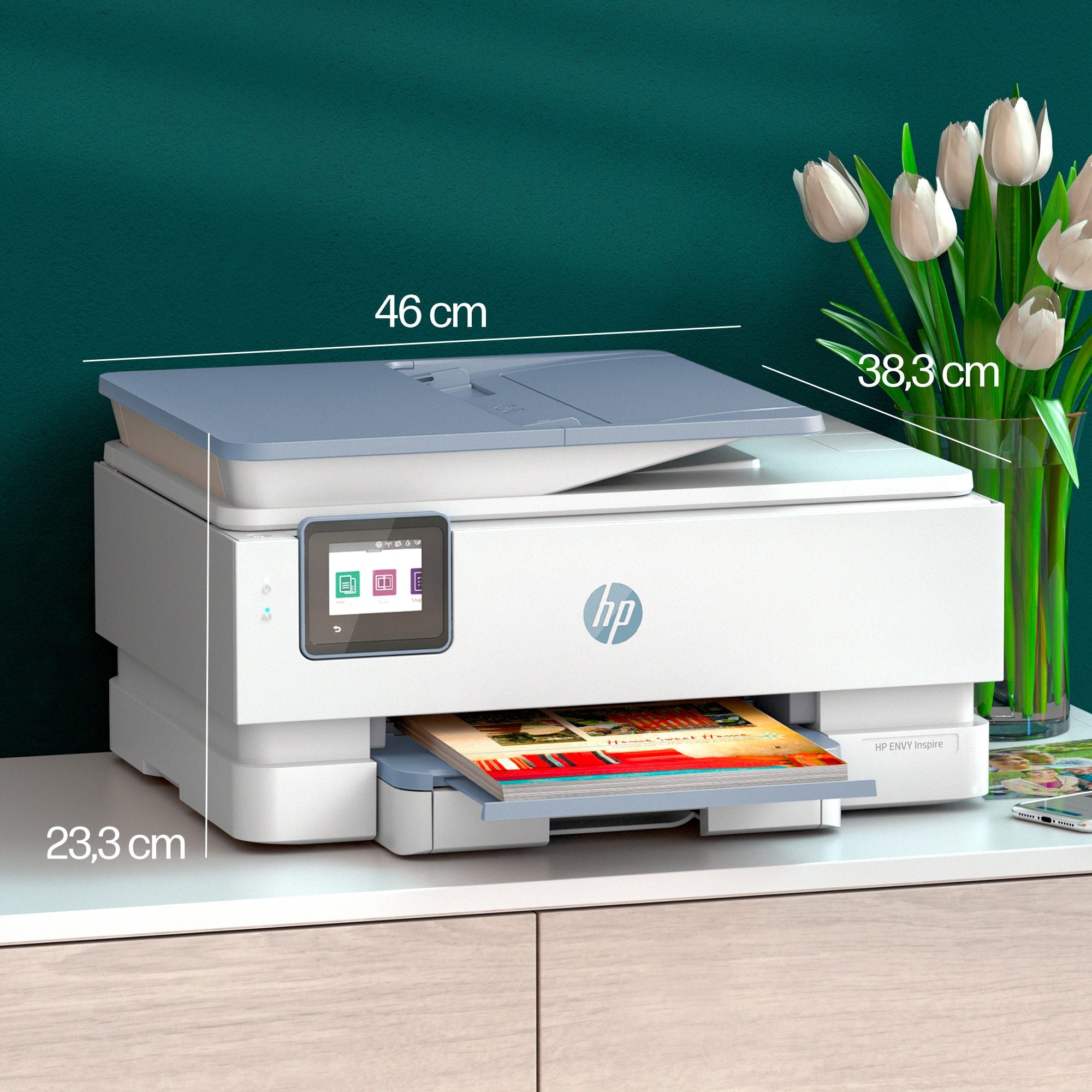 HP ENVY Inspire 7921e All-in-One MFP colour inkjet 216x297mm A4 13ppm Copy 15ppm Print 125sheets USB Wi-Fi Bluetooth surf blue