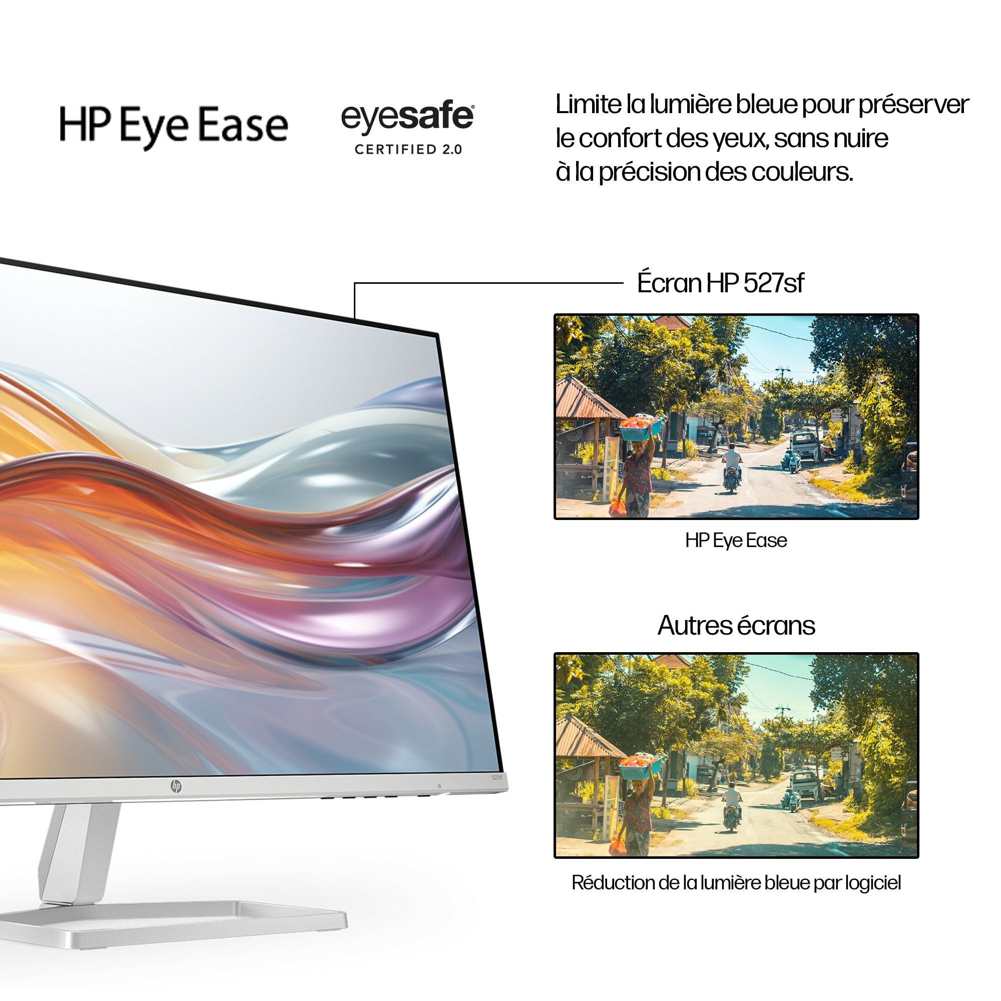 "HP Series 5 27 inch FHD Monitor - 527sf écran plat de PC 68,6 cm (27"") 1920 x 1080 pixels LCD Blanc"