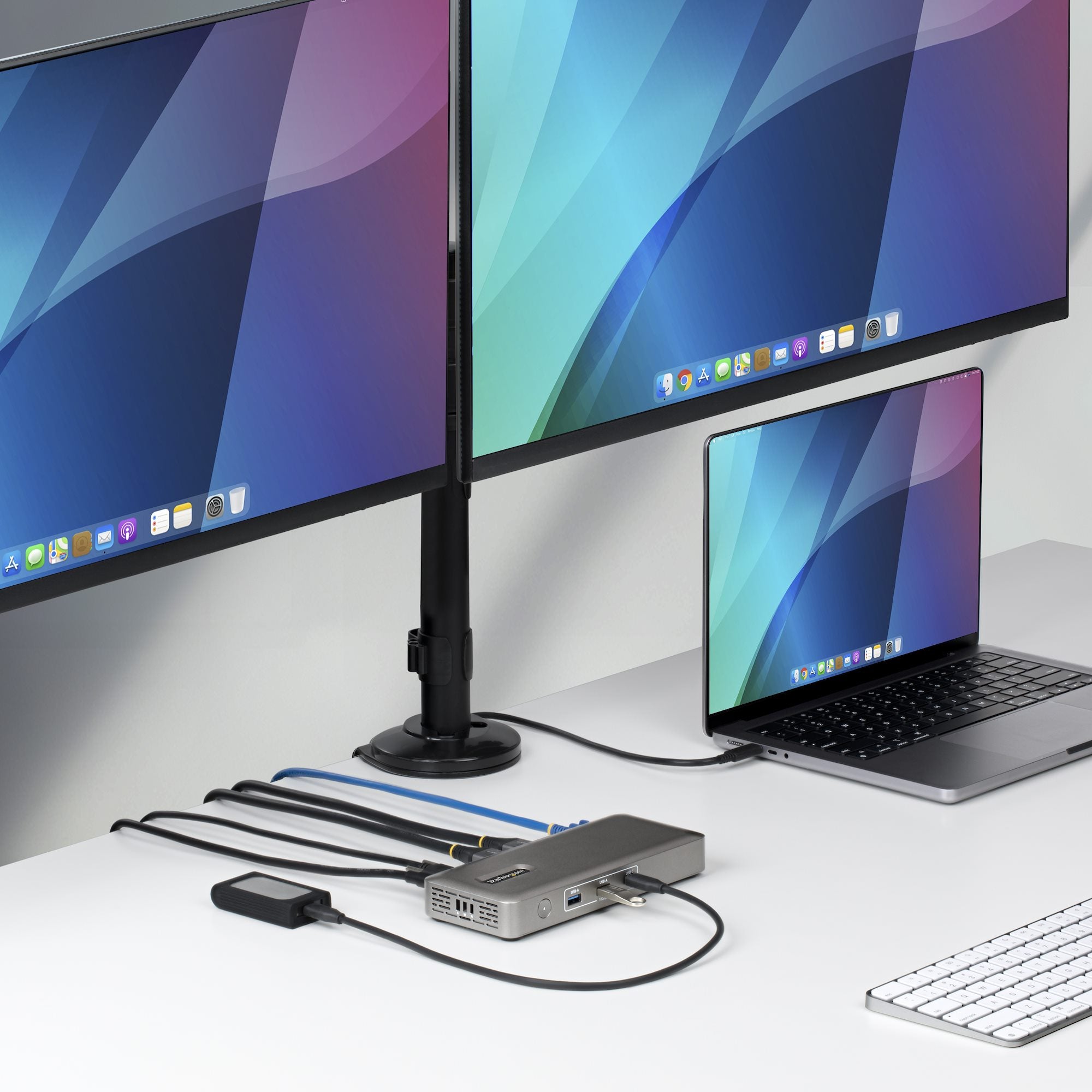 Dual-DP USB4 Dock 100W PD Driverless