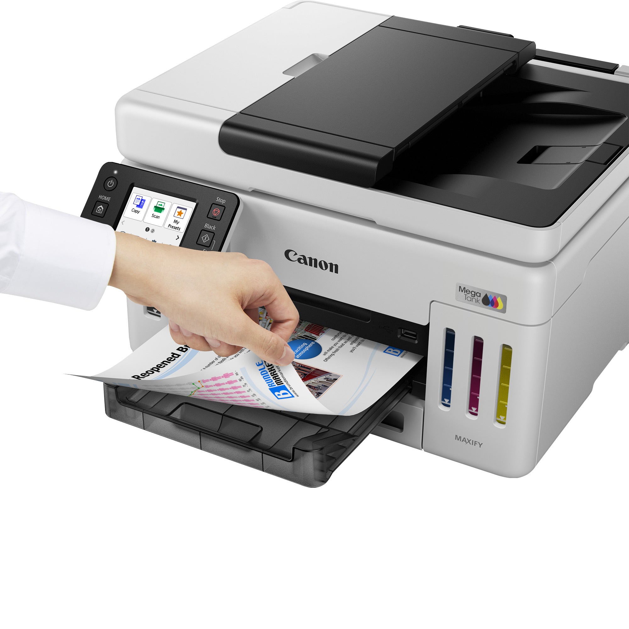 CANON MAXIFY GX6150 MegaTank MFP colour inkjet CISS Legal 216x356mm A4 24ipm Print 350sheets USB Wi-Fi LAN