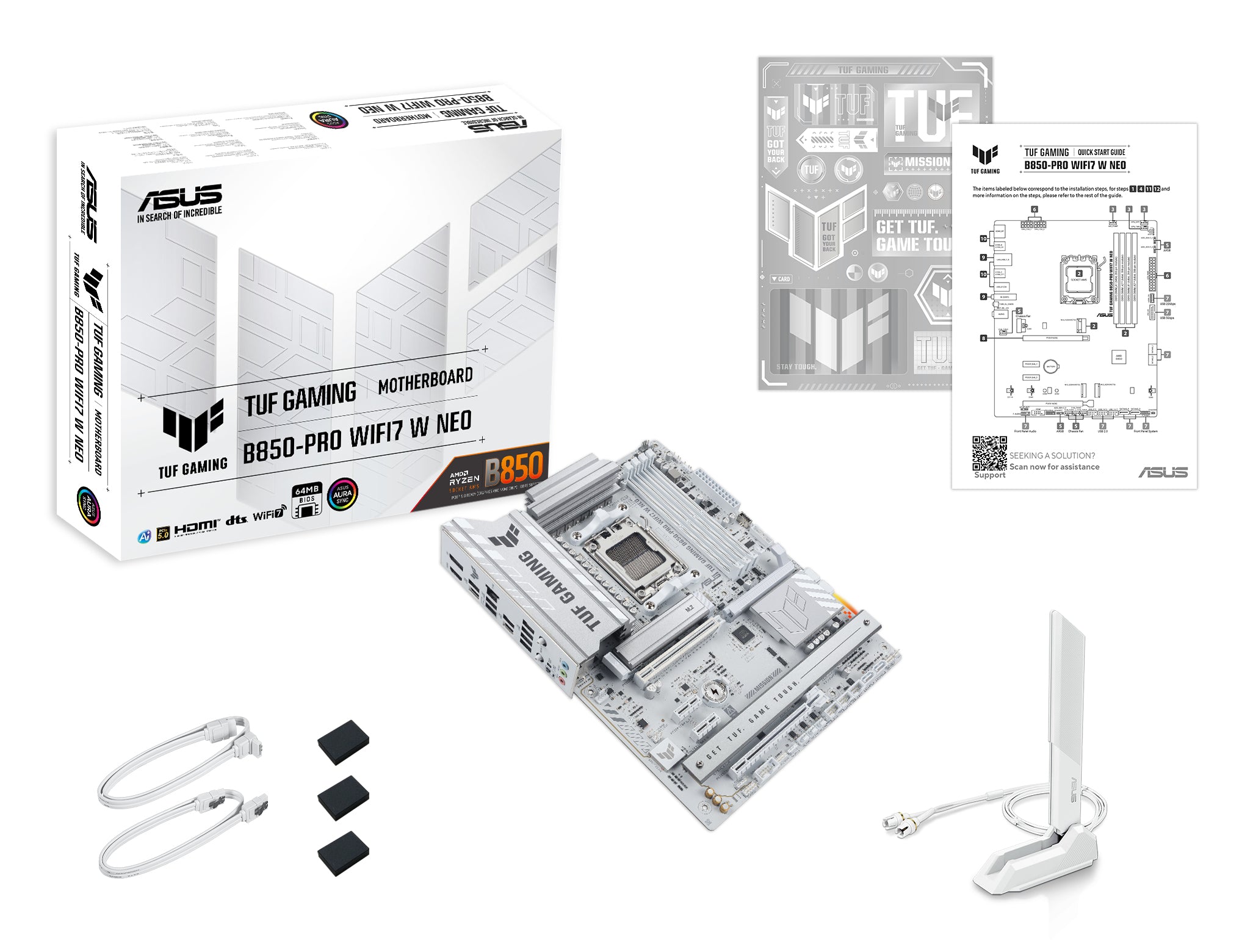 ASUS AMD B850 ATX motherboard DDR5 PCIe 5.0 3xM.2