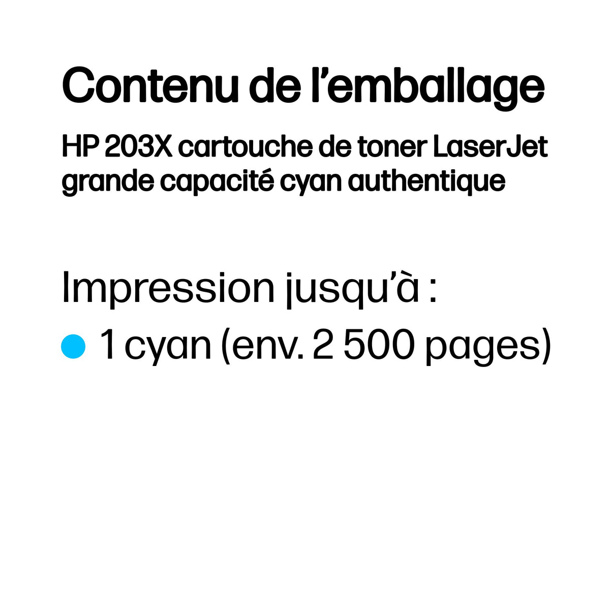 HP 203X Original Cyan LaserJet Toner Cartridge