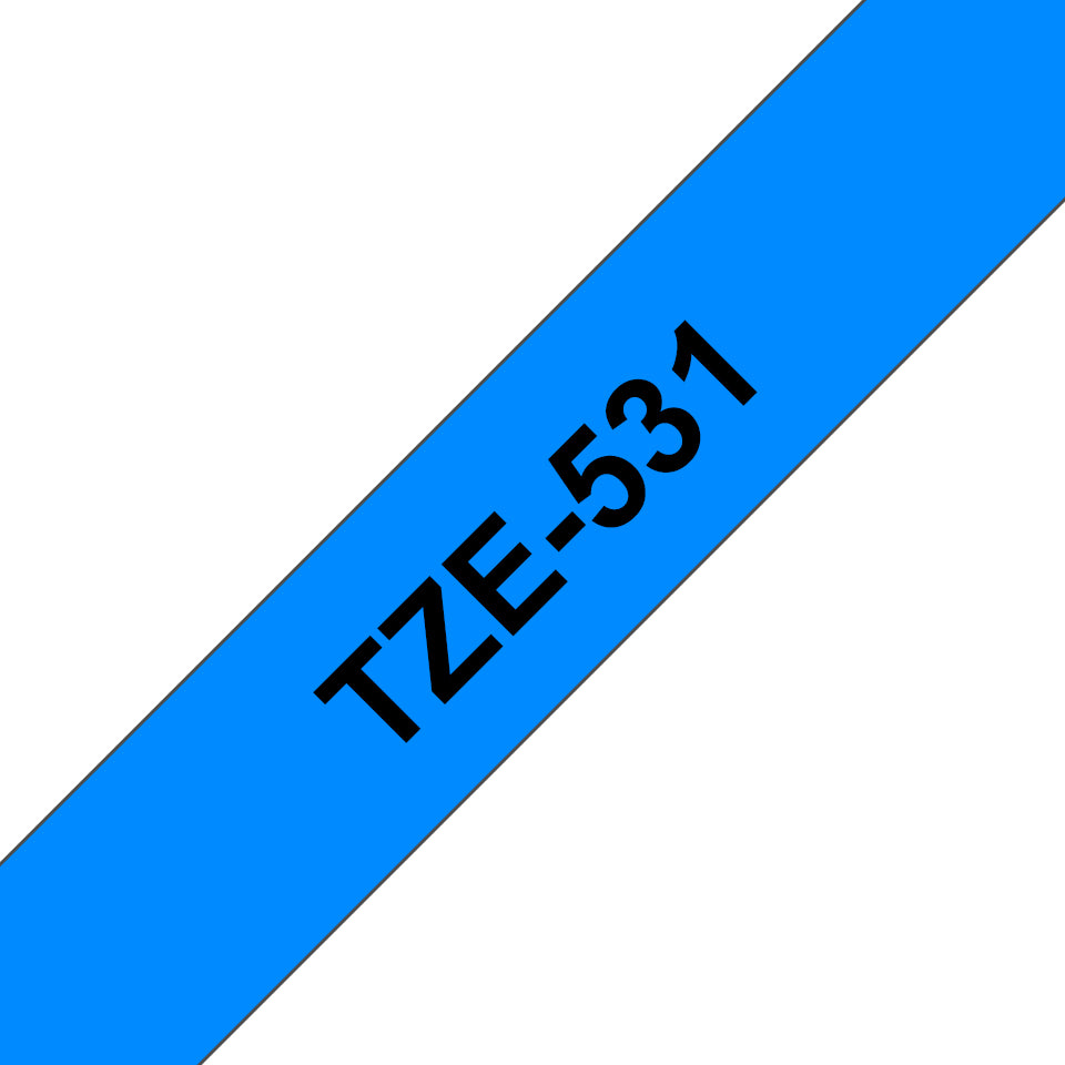 BROTHER P-TOUCH TZE-531 noir sur bleu 12mm