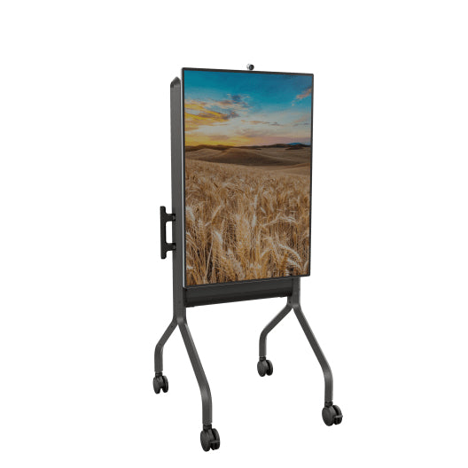 Chief Voyager Large Manual Height Adjustable AV Cart for Screen SizesÂ 50in - 85in or up to 79.4Kg Black