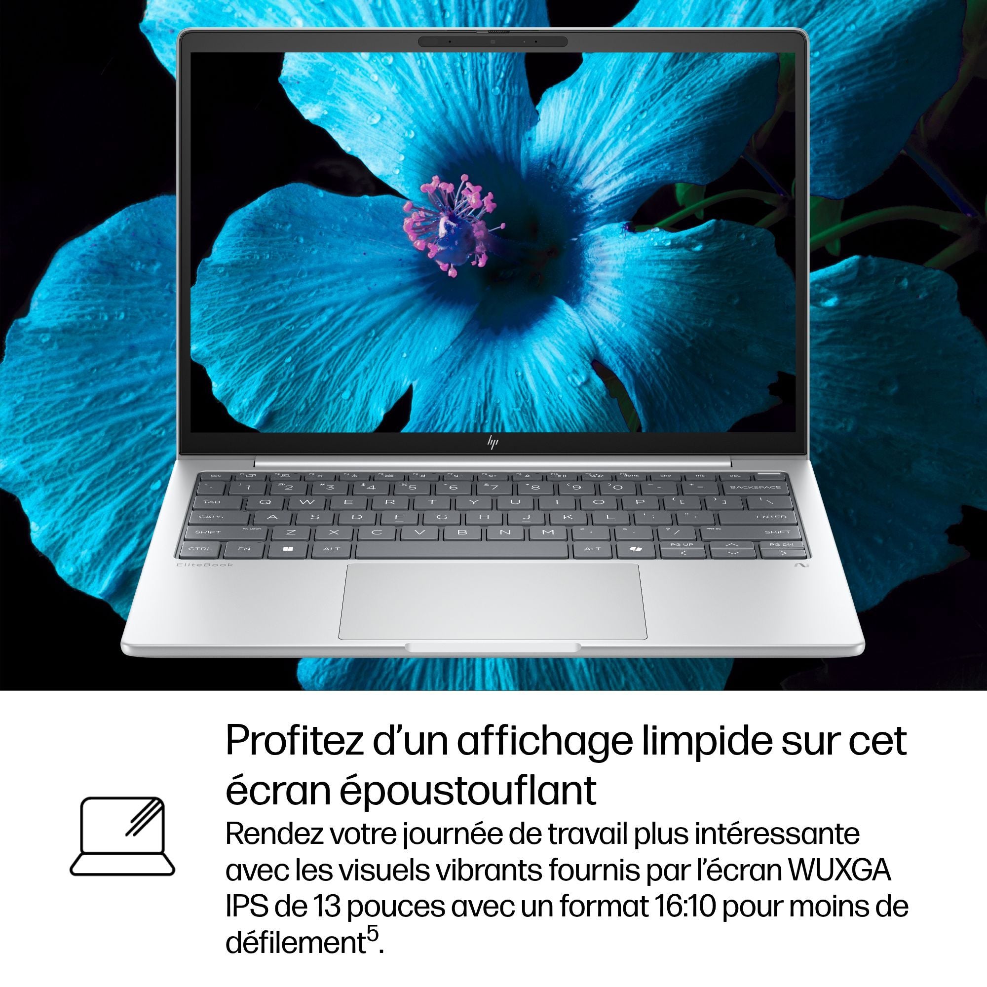 HP EliteBook 8 G1i IA Nouvelle génération Intel Core Ultra 5 225U 13.3p WUXGA 16Go 512Go SSD UMA W11P Copilot + PC 3/3/0
