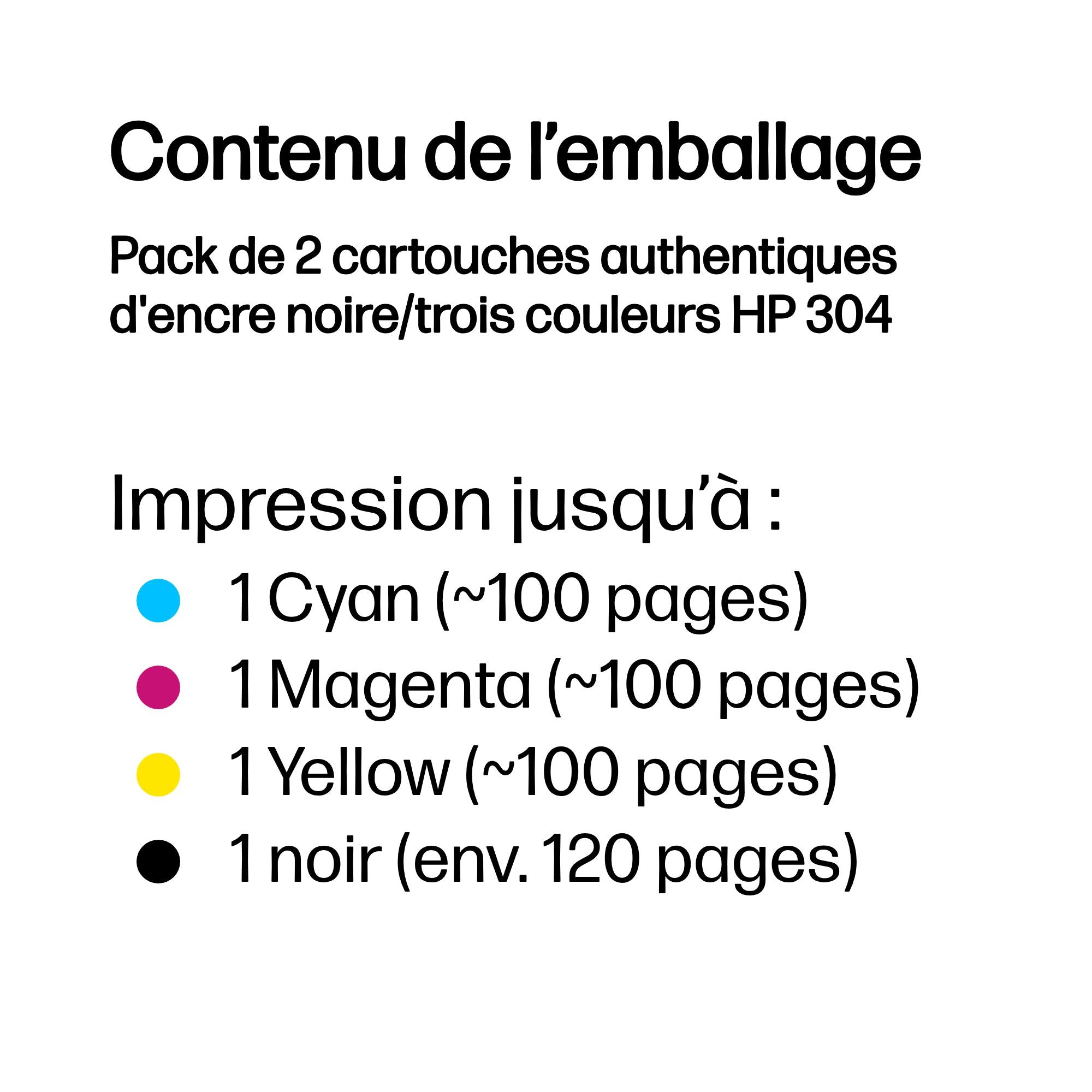 HP 304 2-Pack Black/Tri-color Original Ink Cartridges
