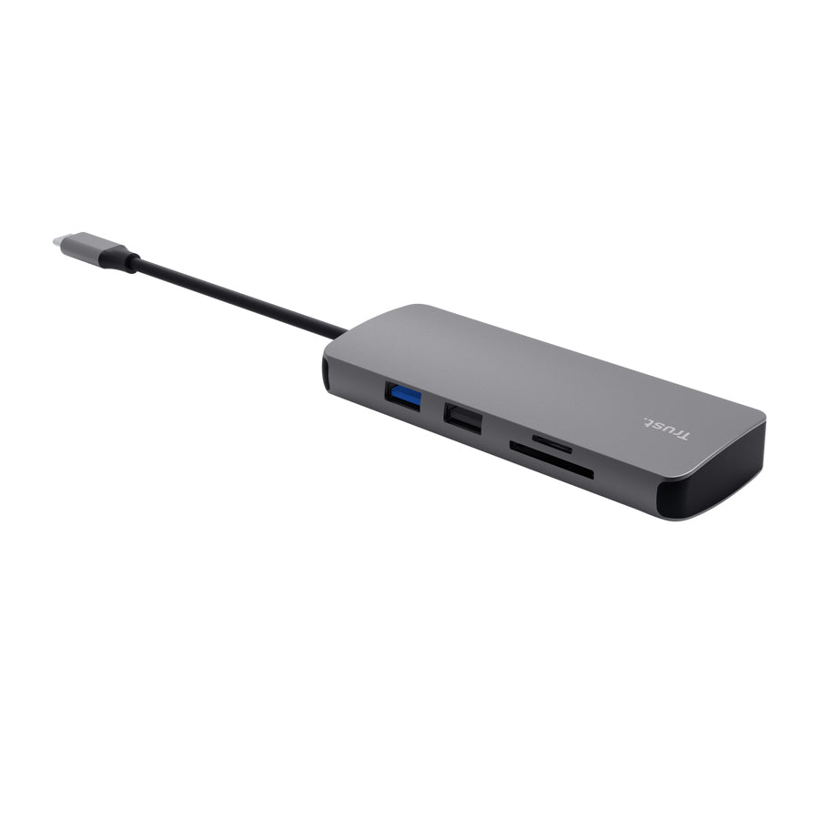 TRUST Adaptateur DALYX USB-C 8 en 1 2 USB-C 2 USB 1 HDMI 1 SD + 1 micro SD Card 1 Ethernet