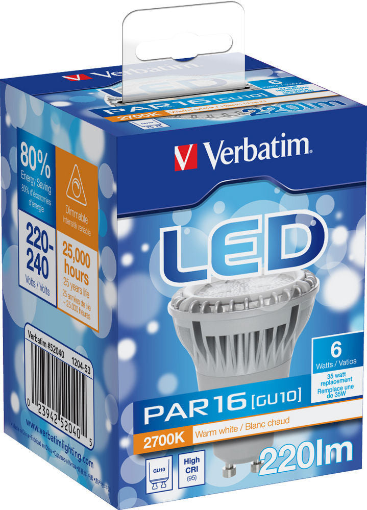 Verbatim LED PAR16 GU10 2700K 220LM